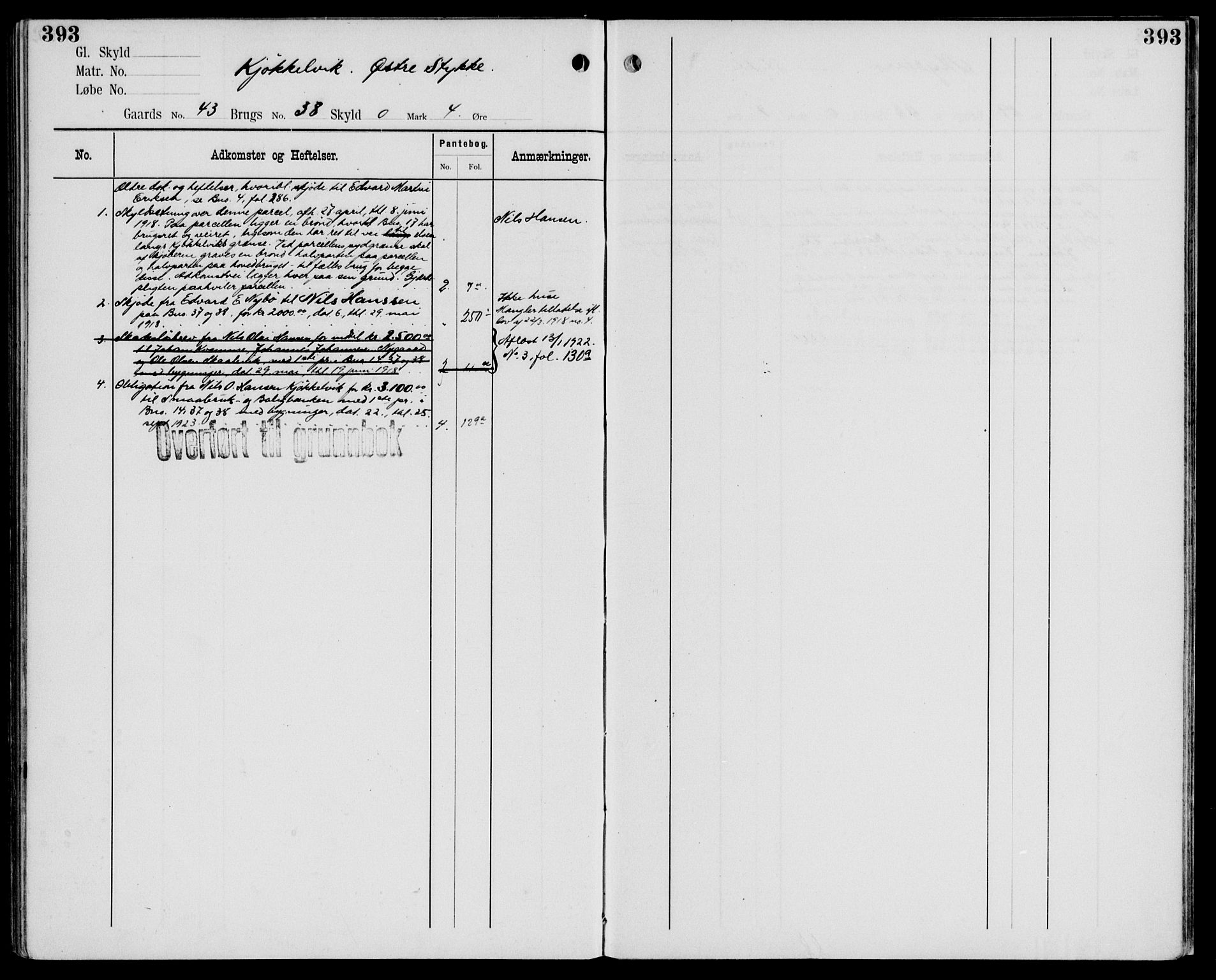 Midhordland sorenskriveri, AV/SAB-A-3001/1/G/Ga/Gab/L0107: Mortgage register no. II.A.b.107, p. 393