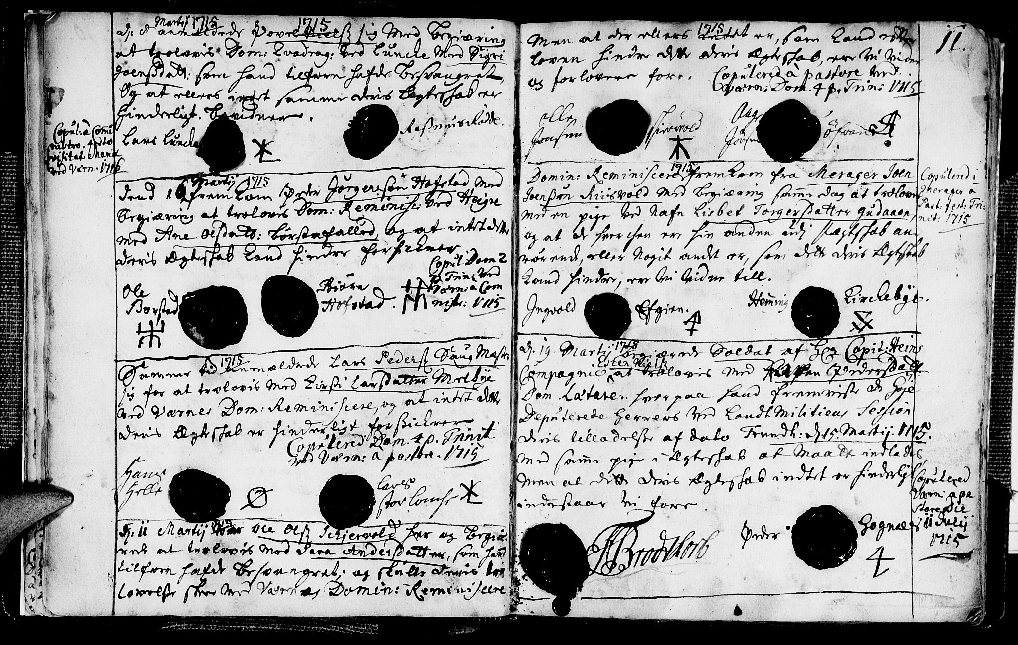 Ministerialprotokoller, klokkerbøker og fødselsregistre - Nord-Trøndelag, SAT/A-1458/709/L0053: Parish register (official) no. 709A01, 1714-1729, p. 11