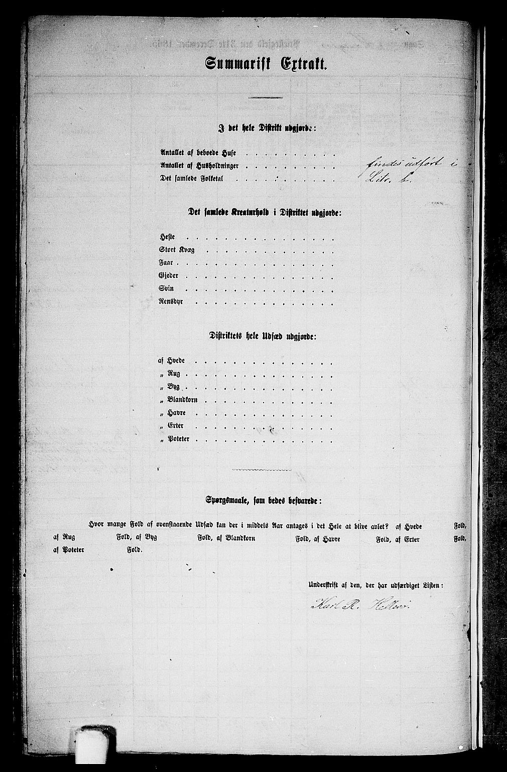 RA, 1865 census for Manger, 1865, p. 280