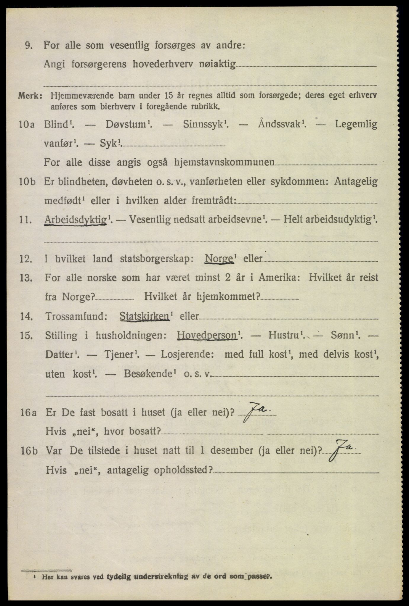 SAH, 1920 census for Ytre Rendal, 1920, p. 3924