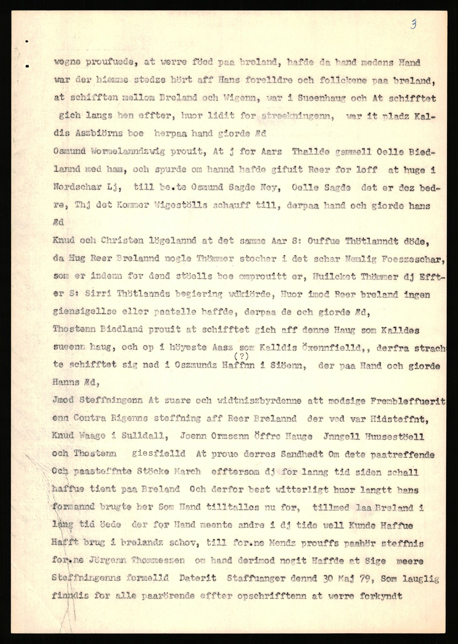 Statsarkivet i Stavanger, AV/SAST-A-101971/03/Y/Yj/L0008: Avskrifter sortert etter gårdsnavn: Birkeland indre - Bjerge, 1750-1930, p. 431