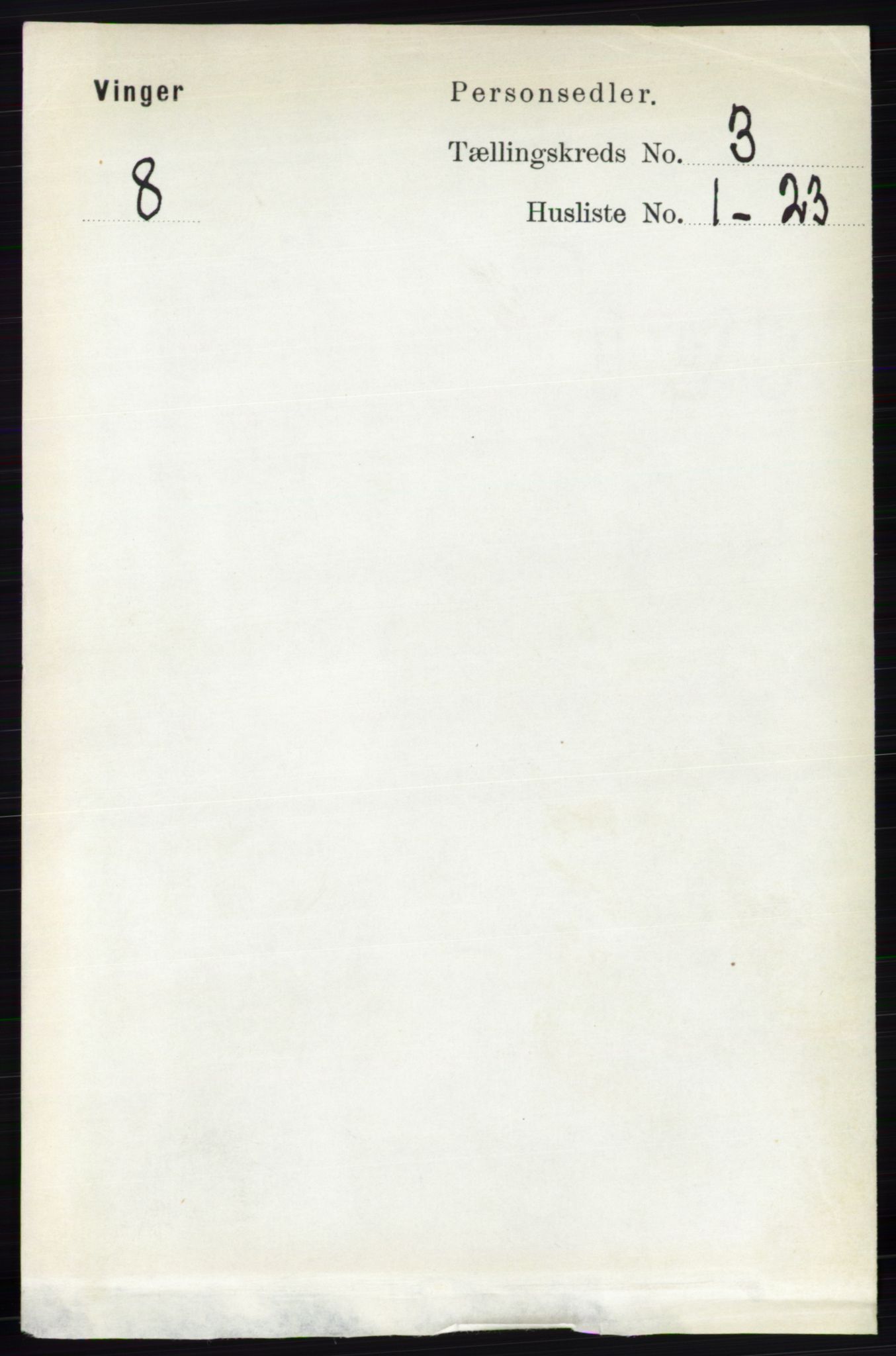 RA, 1891 census for 0421 Vinger, 1891, p. 893