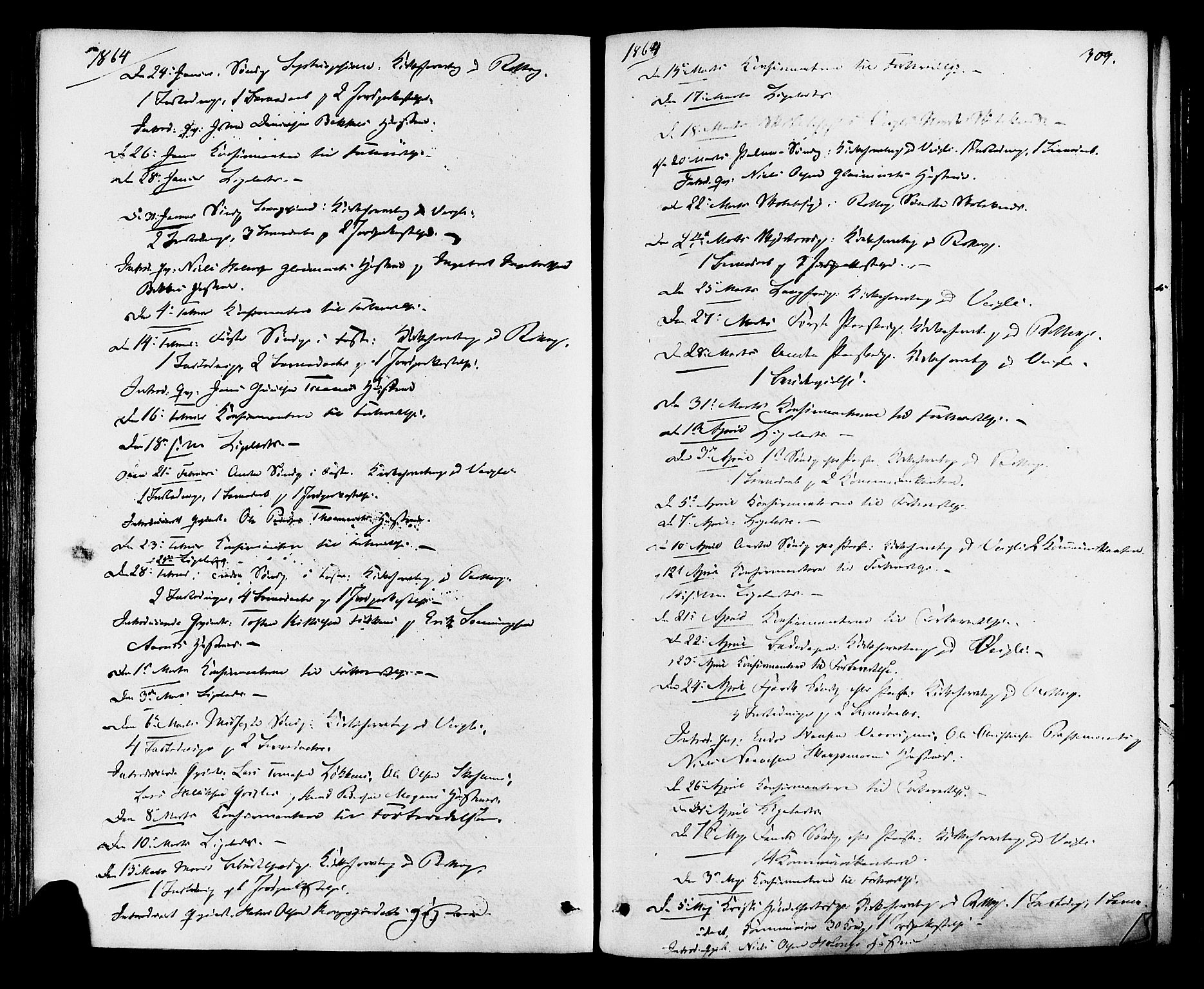Rollag kirkebøker, AV/SAKO-A-240/F/Fa/L0009: Parish register (official) no. I 9, 1860-1874, p. 309