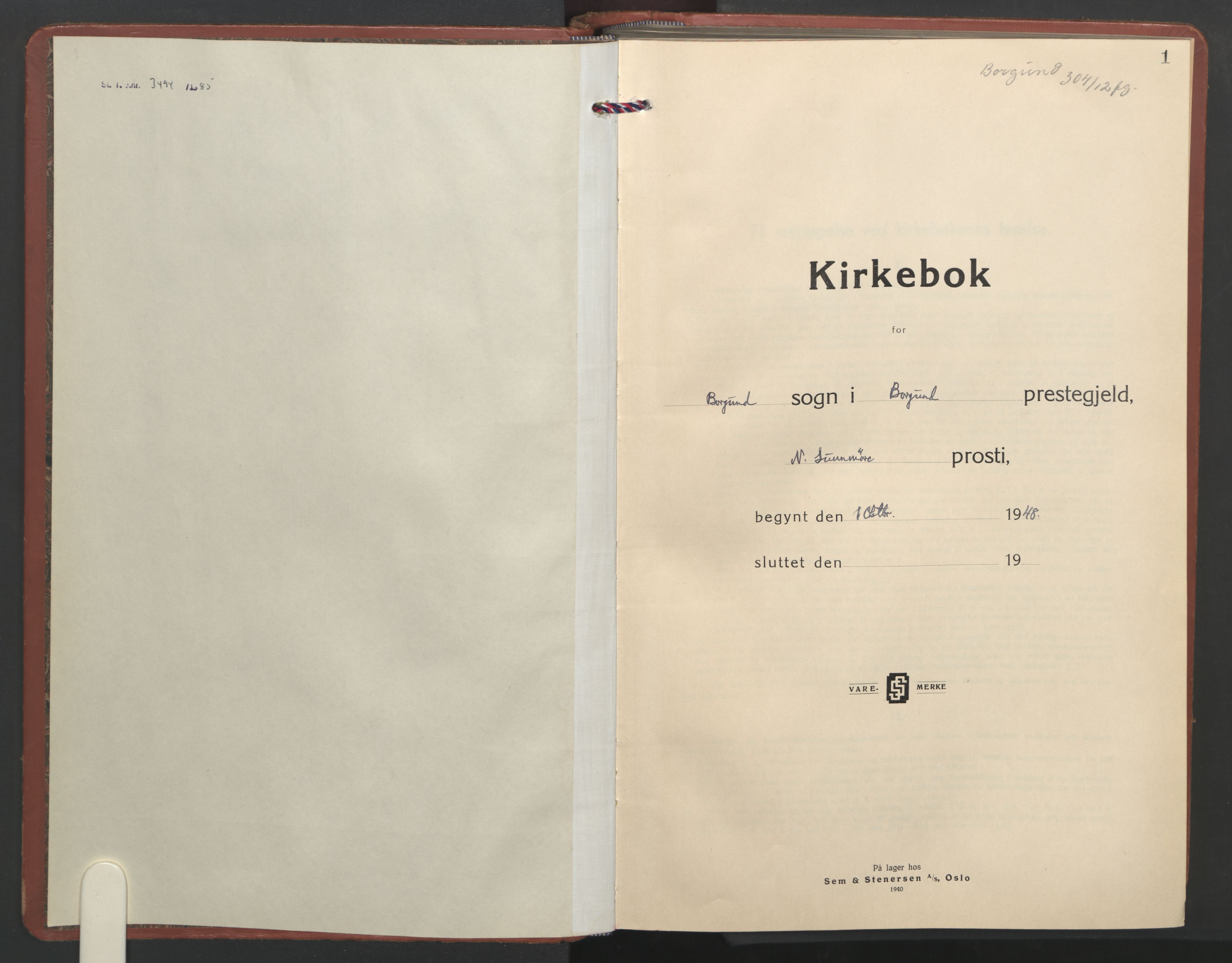 Ministerialprotokoller, klokkerbøker og fødselsregistre - Møre og Romsdal, SAT/A-1454/528/L0437: Parish register (copy) no. 528C18, 1939-1948, p. 1