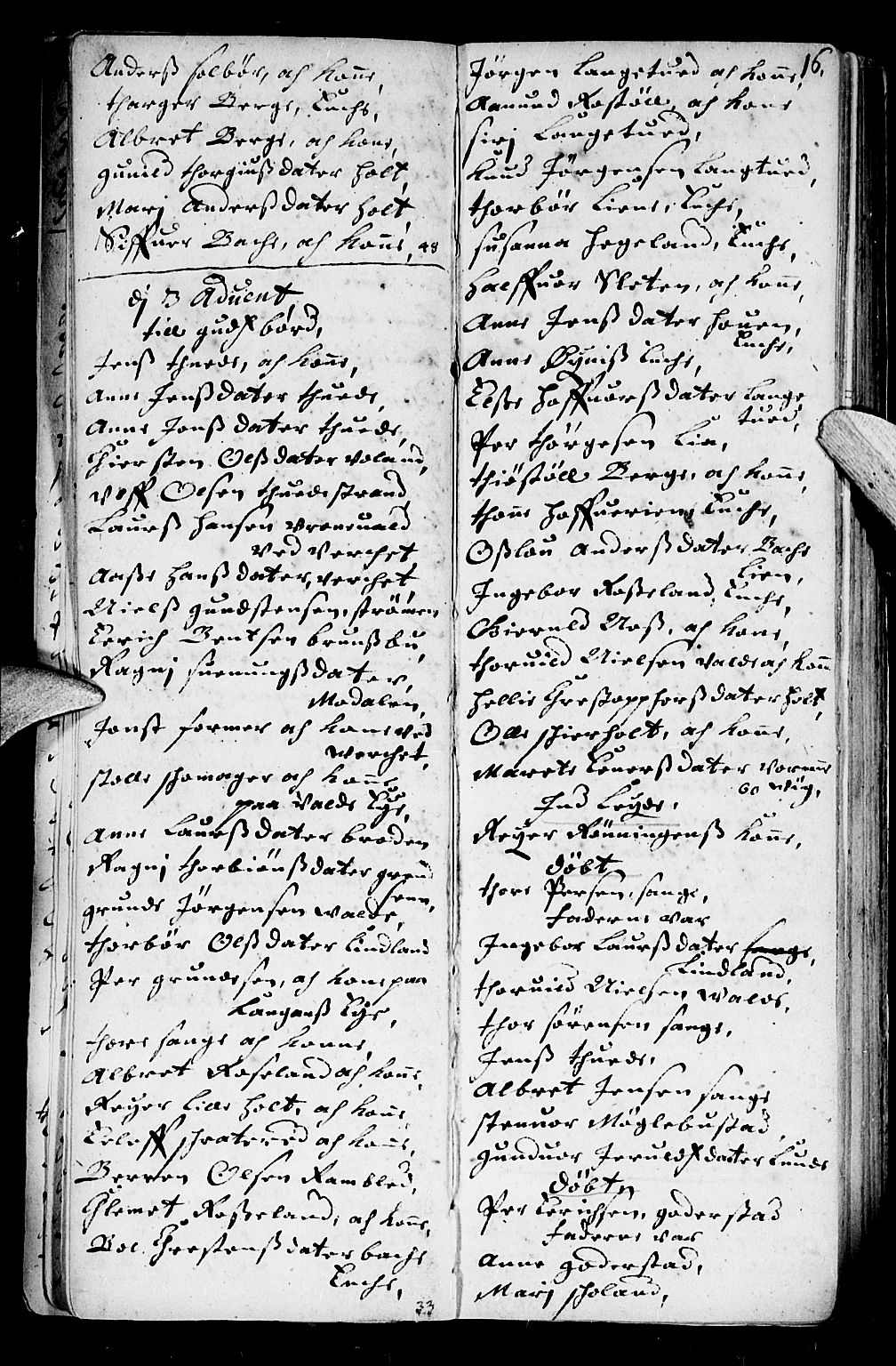 Holt sokneprestkontor, AV/SAK-1111-0021/F/Fb/L0001: Parish register (copy) no. B 1, 1699-1705, p. 16