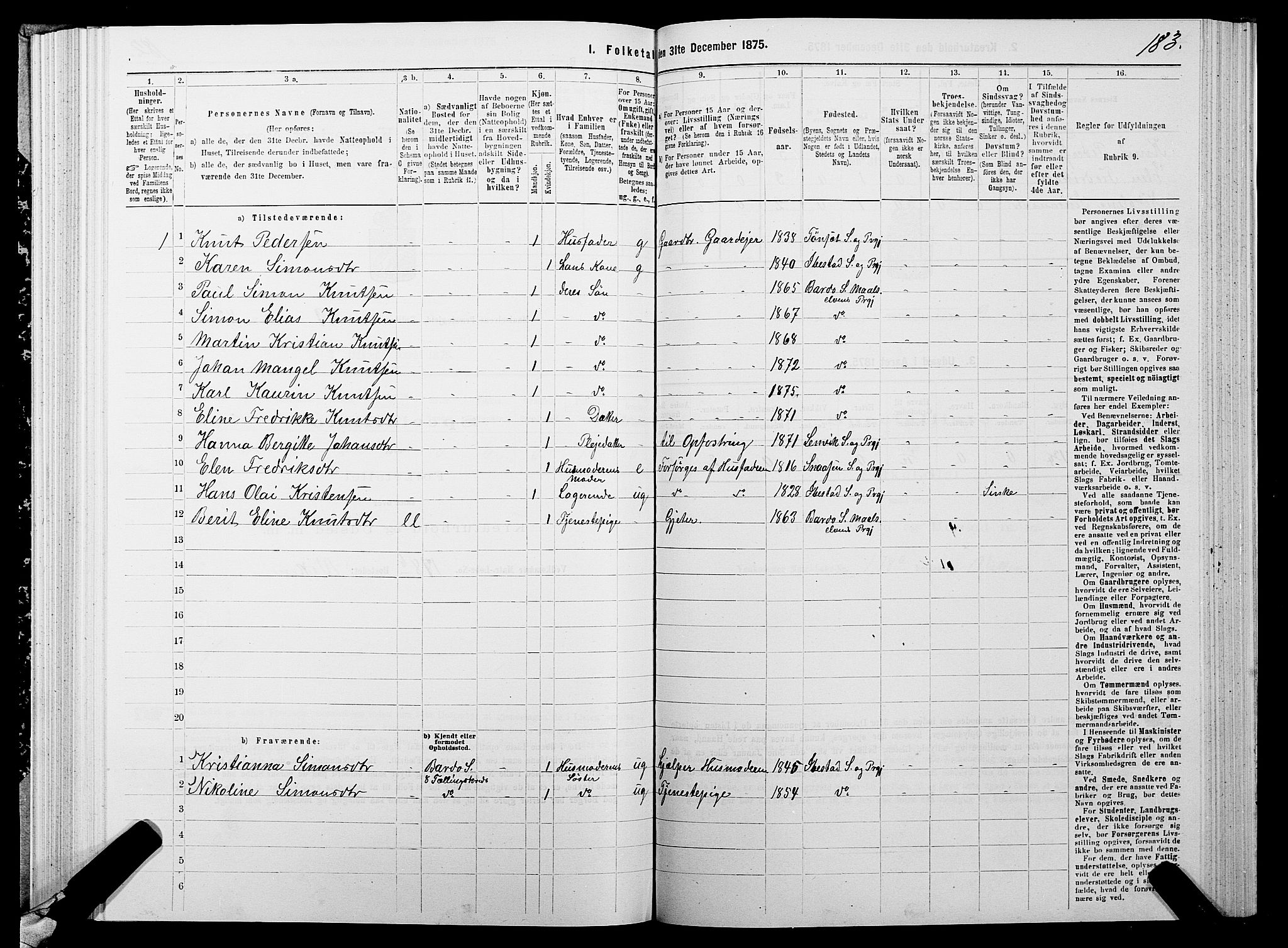 SATØ, 1875 census for 1924P Målselv, 1875, p. 4183