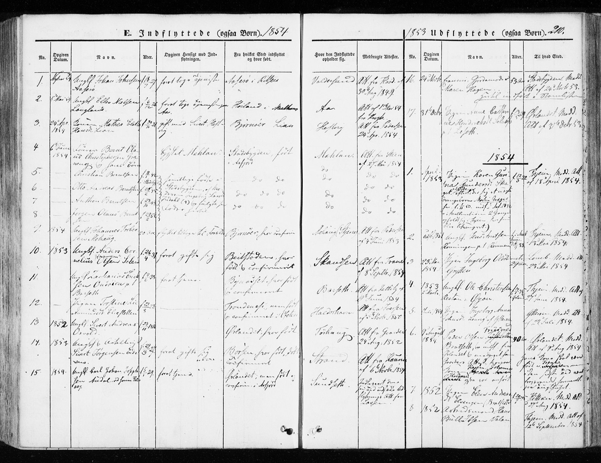 Ministerialprotokoller, klokkerbøker og fødselsregistre - Sør-Trøndelag, SAT/A-1456/655/L0677: Parish register (official) no. 655A06, 1847-1860, p. 210