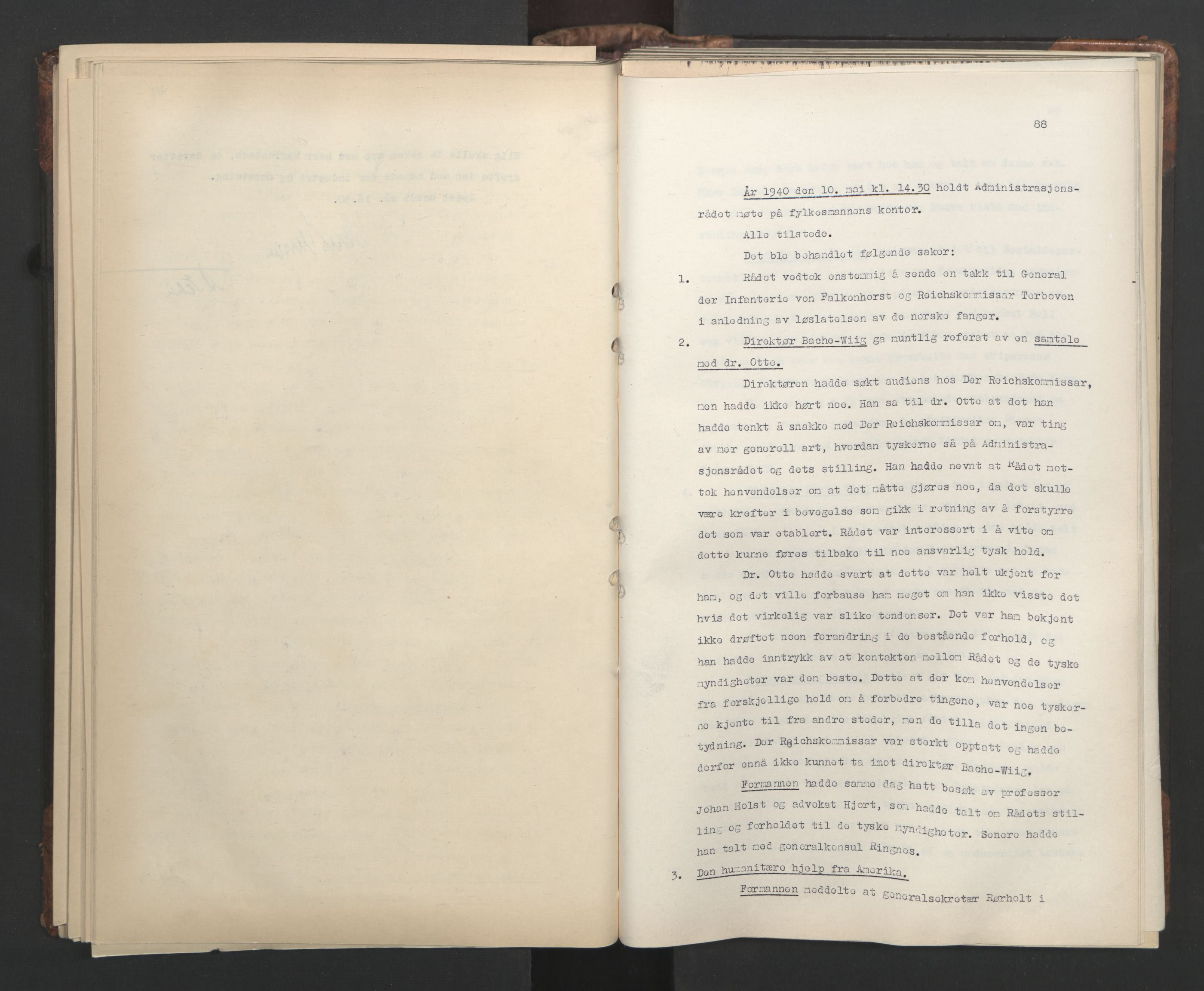 Administrasjonsrådet, AV/RA-S-1004/A/L0001: Møteprotokoll med tillegg 15/4-25/9, 1940, p. 88