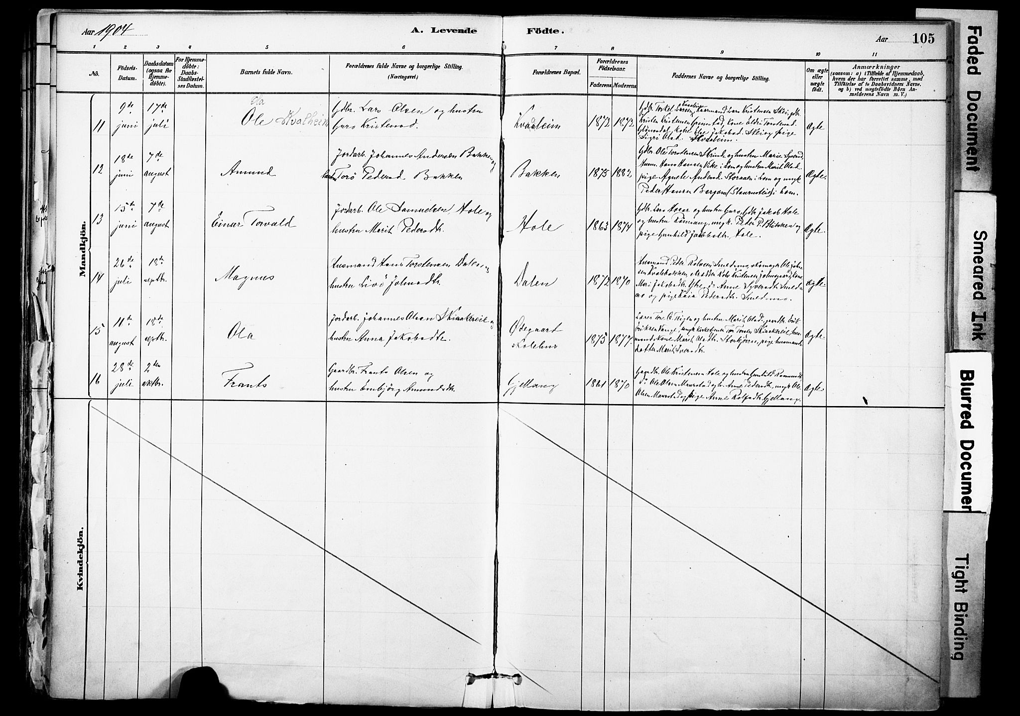 Skjåk prestekontor, SAH/PREST-072/H/Ha/Haa/L0003: Parish register (official) no. 3, 1880-1907, p. 105