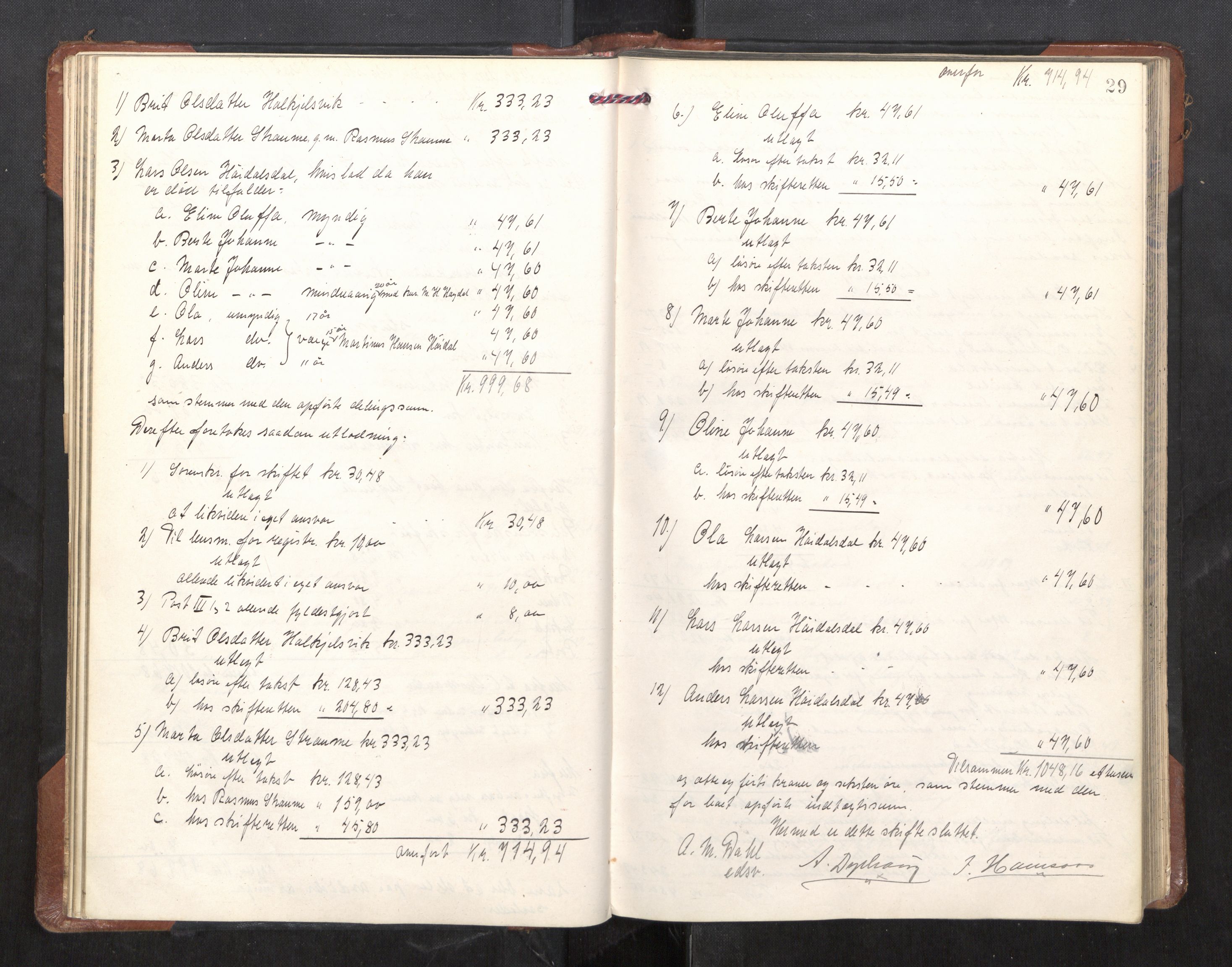 Søre Sunnmøre sorenskriveri, AV/SAT-A-4122/1/3/3A/L0025: Skifte- / Skifteutloddings- / Skifteslutningsprotokollar, 1924-1927, p. 28b-29a