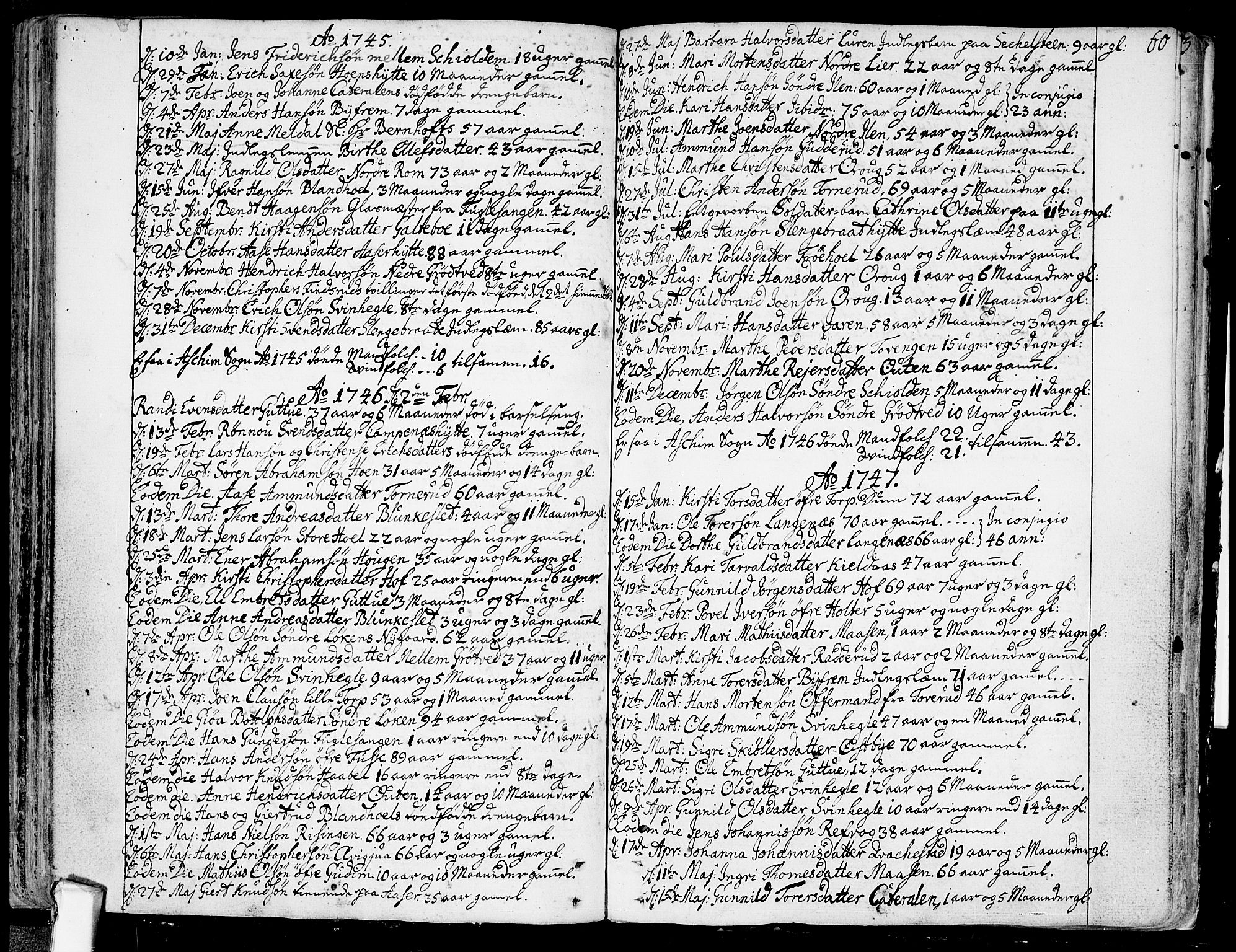 Askim prestekontor Kirkebøker, SAO/A-10900/F/Fa/L0001: Parish register (official) no. 1, 1733-1757, p. 60
