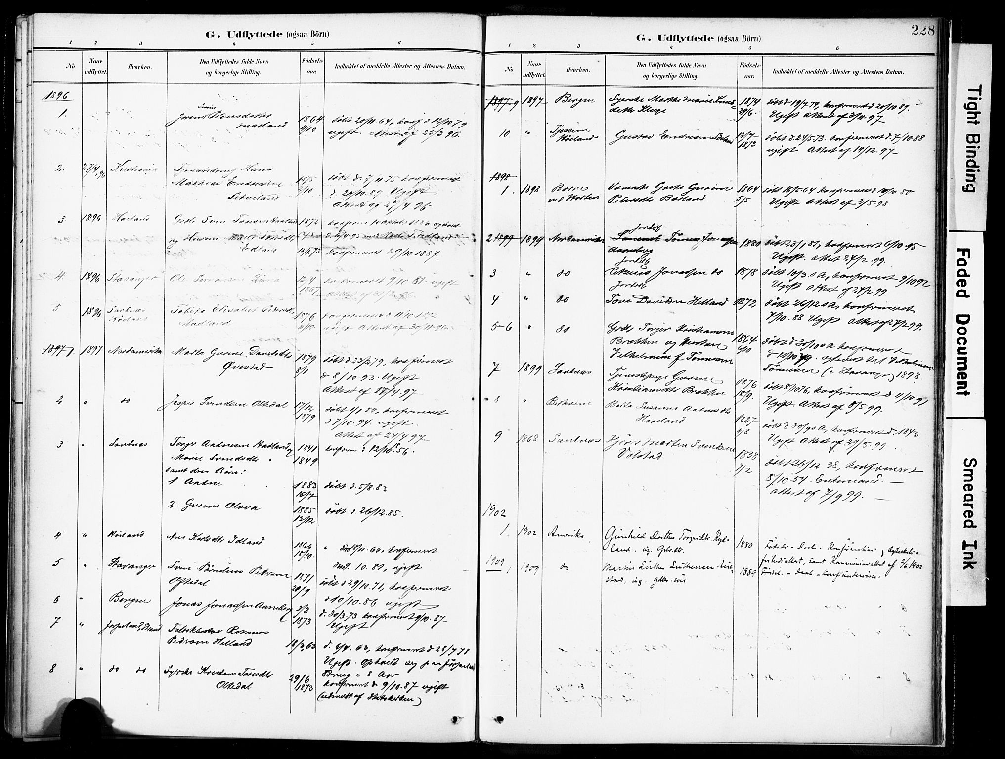 Lye sokneprestkontor, AV/SAST-A-101794/001/30BA/L0012: Parish register (official) no. A 11, 1896-1909, p. 228