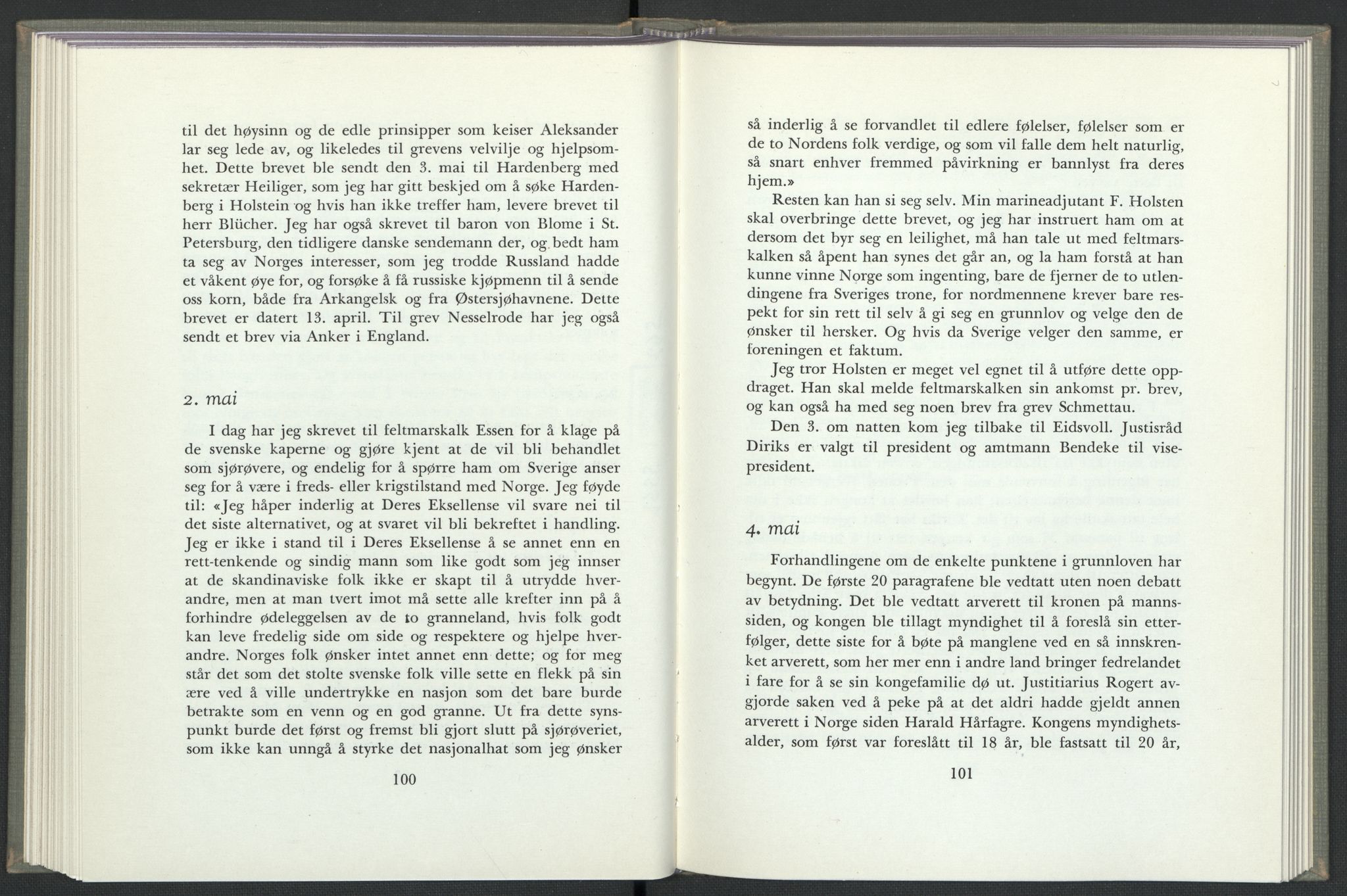 Andre publikasjoner, PUBL/PUBL-999/0003/0002: Christian Frederiks dagbok fra 1814 (1954), 1814, p. 54