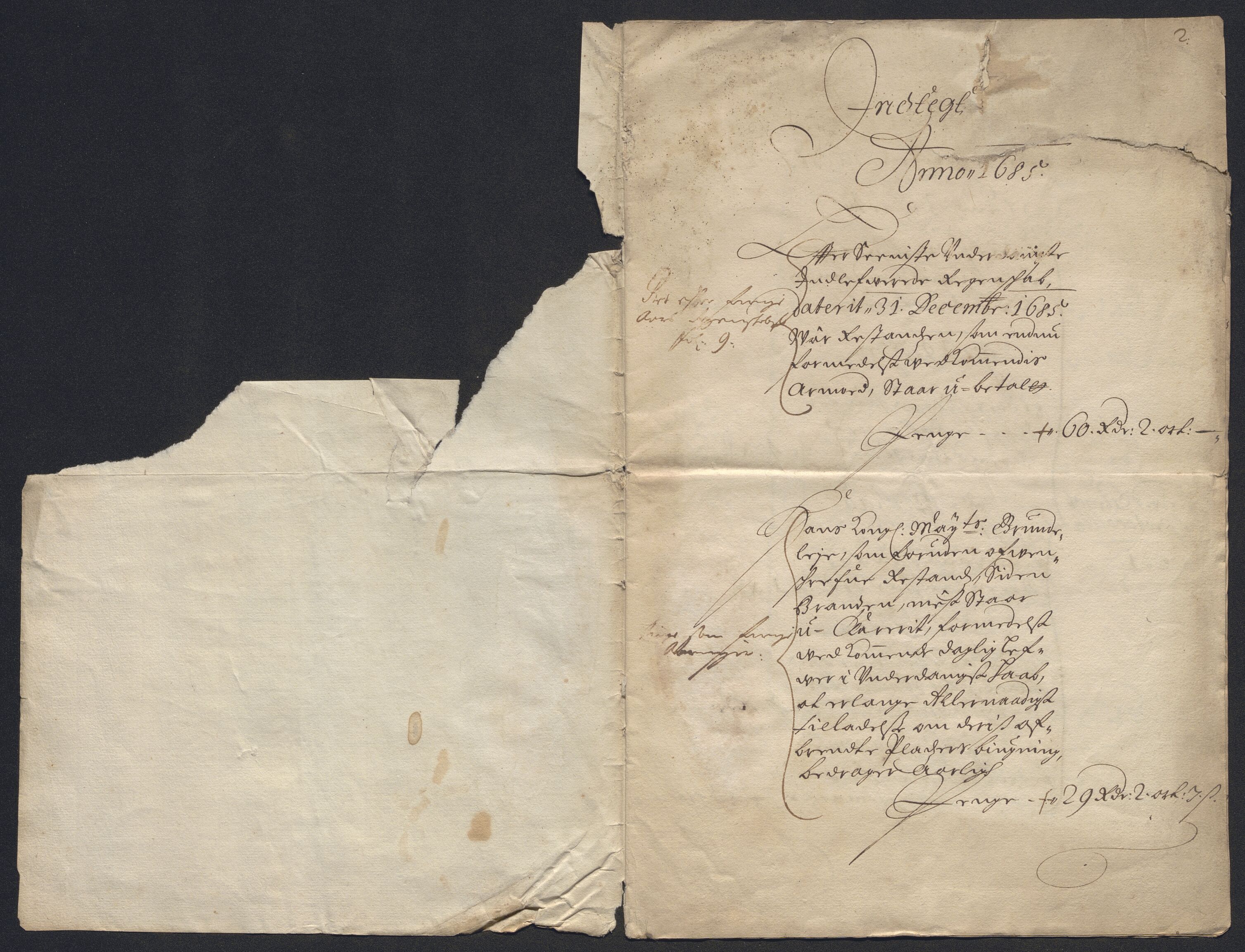 Rentekammeret inntil 1814, Reviderte regnskaper, Byregnskaper, AV/RA-EA-4066/R/Ro/L0316: [O14] Sikt og sakefall, 1662-1693, p. 325