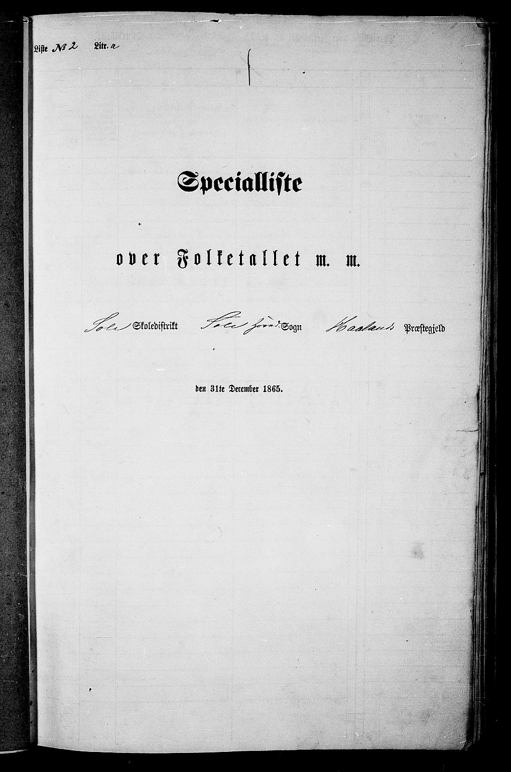 RA, 1865 census for Håland, 1865, p. 35