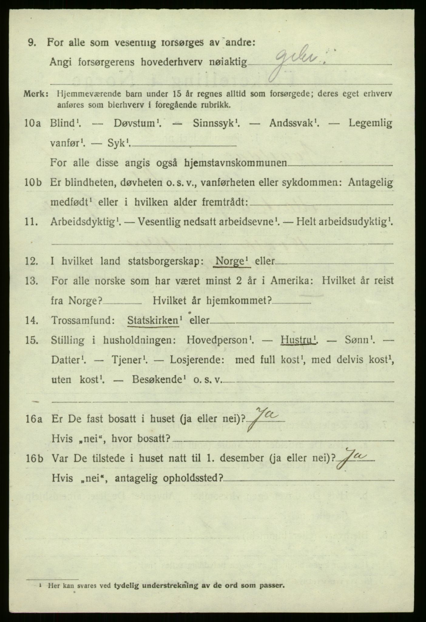 SAB, 1920 census for Naustdal, 1920, p. 3072