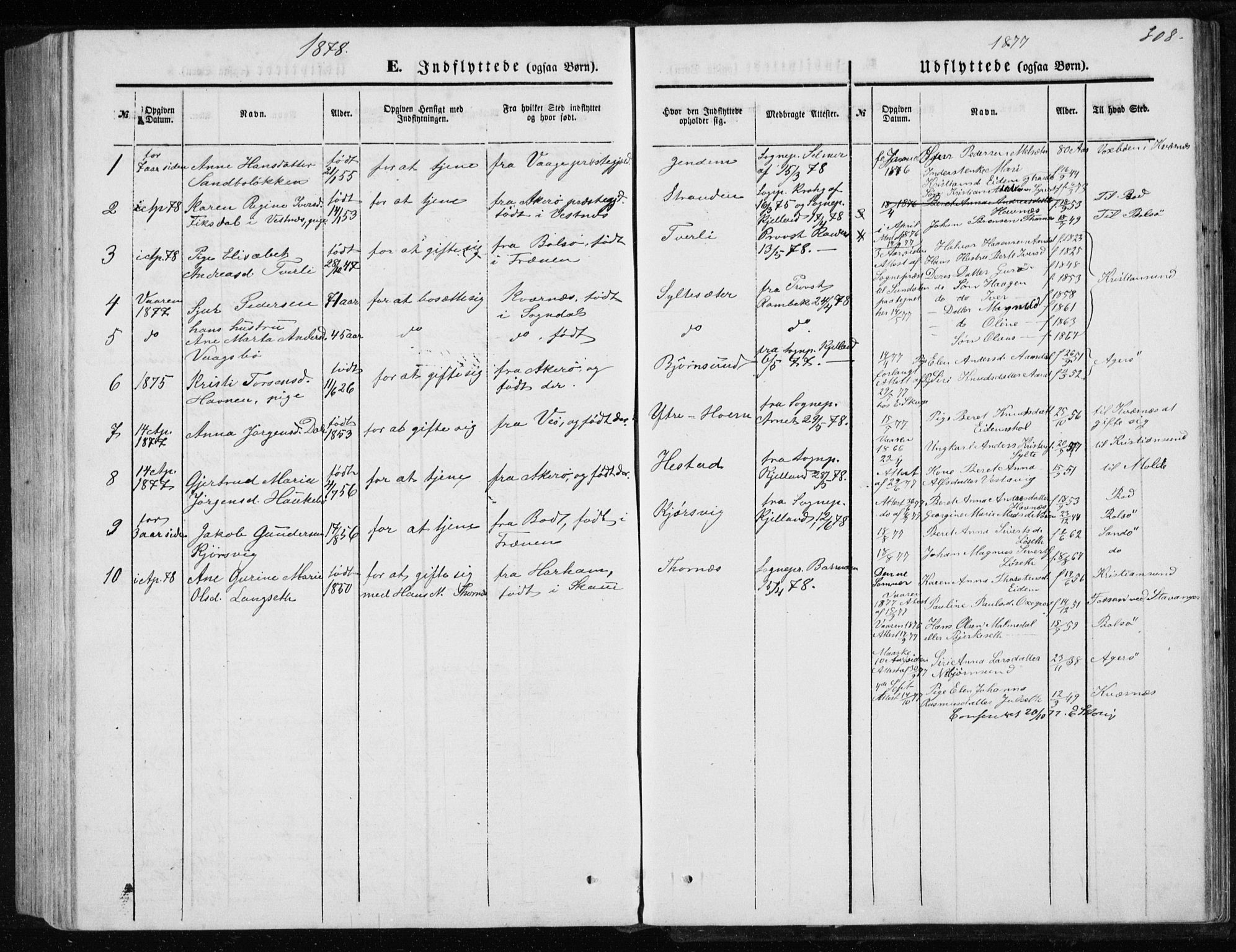 Ministerialprotokoller, klokkerbøker og fødselsregistre - Møre og Romsdal, SAT/A-1454/565/L0754: Parish register (copy) no. 565C03, 1870-1896, p. 308