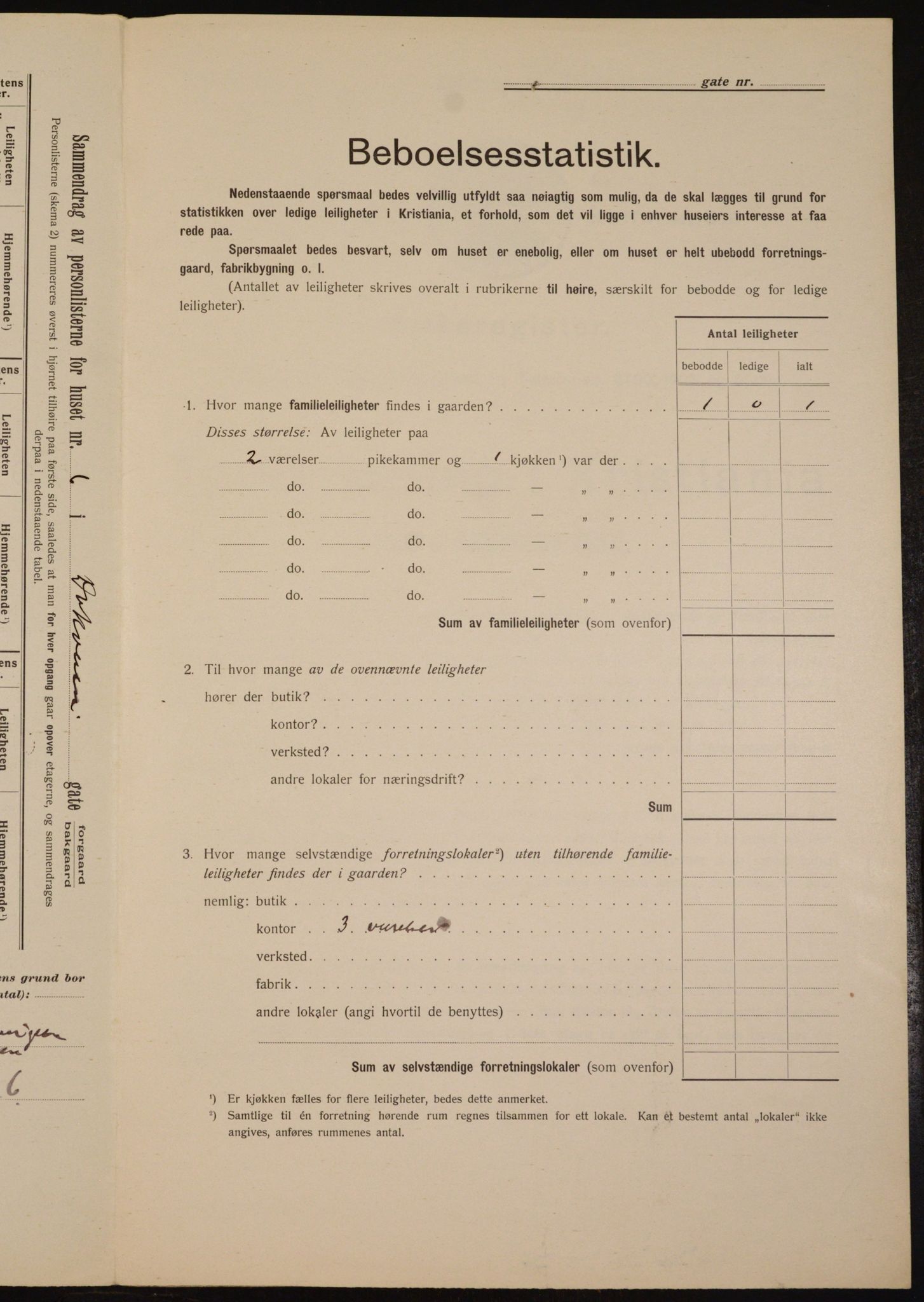 OBA, Municipal Census 1912 for Kristiania, 1912, p. 15768