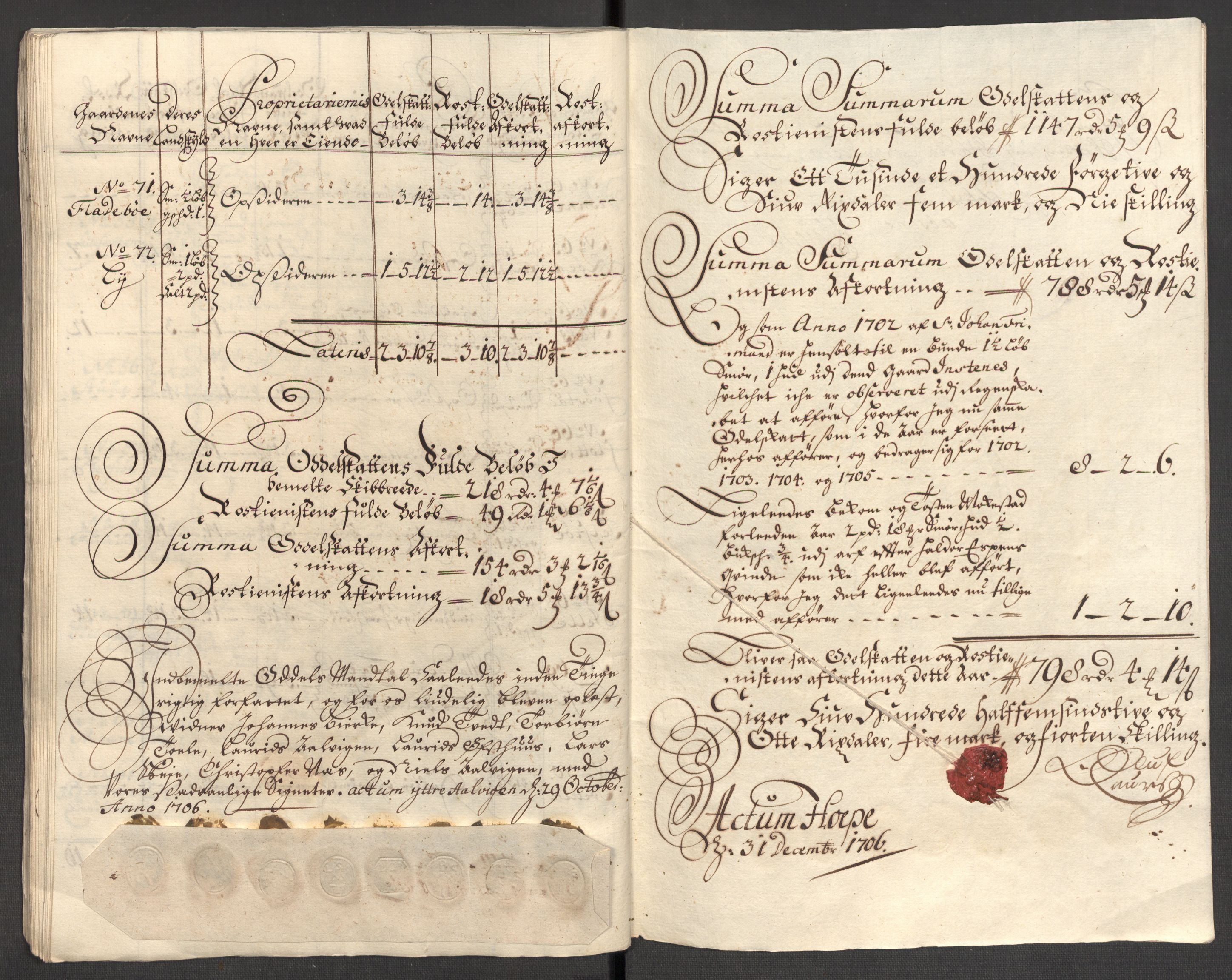 Rentekammeret inntil 1814, Reviderte regnskaper, Fogderegnskap, AV/RA-EA-4092/R48/L2984: Fogderegnskap Sunnhordland og Hardanger, 1706-1707, p. 176