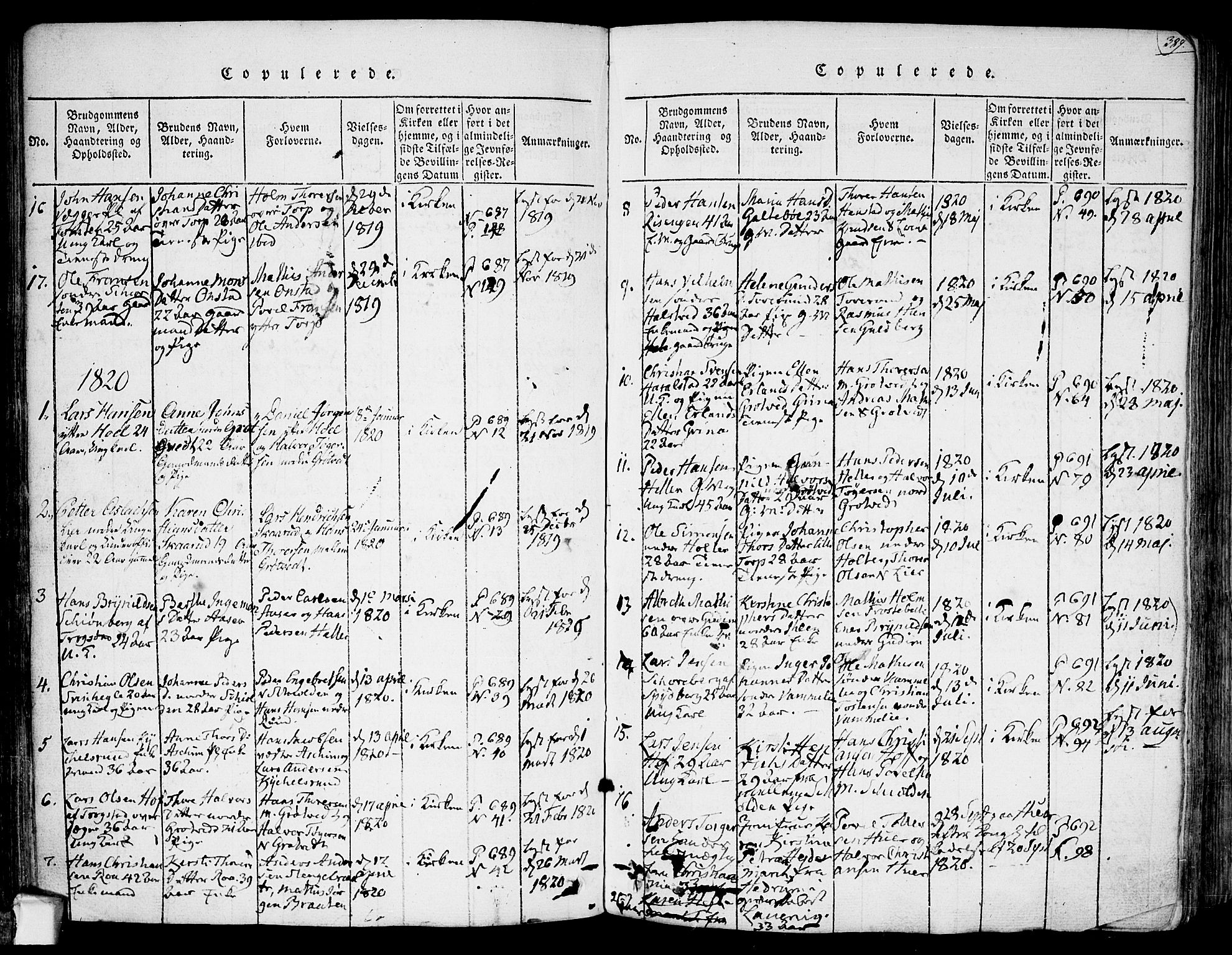 Askim prestekontor Kirkebøker, AV/SAO-A-10900/F/Fa/L0004: Parish register (official) no. 4, 1817-1846, p. 388-389