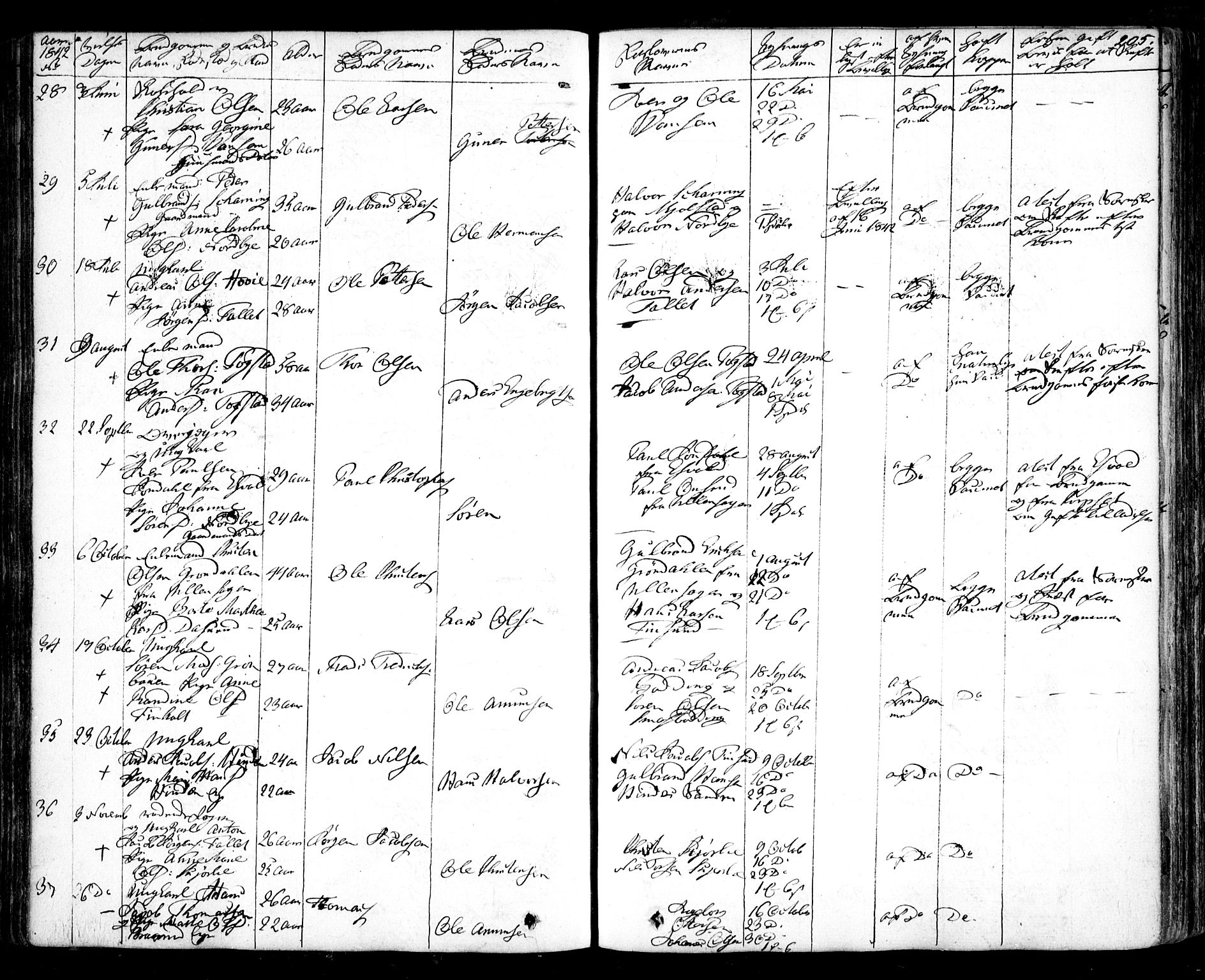 Nes prestekontor Kirkebøker, AV/SAO-A-10410/F/Fa/L0006: Parish register (official) no. I 6, 1833-1845, p. 205