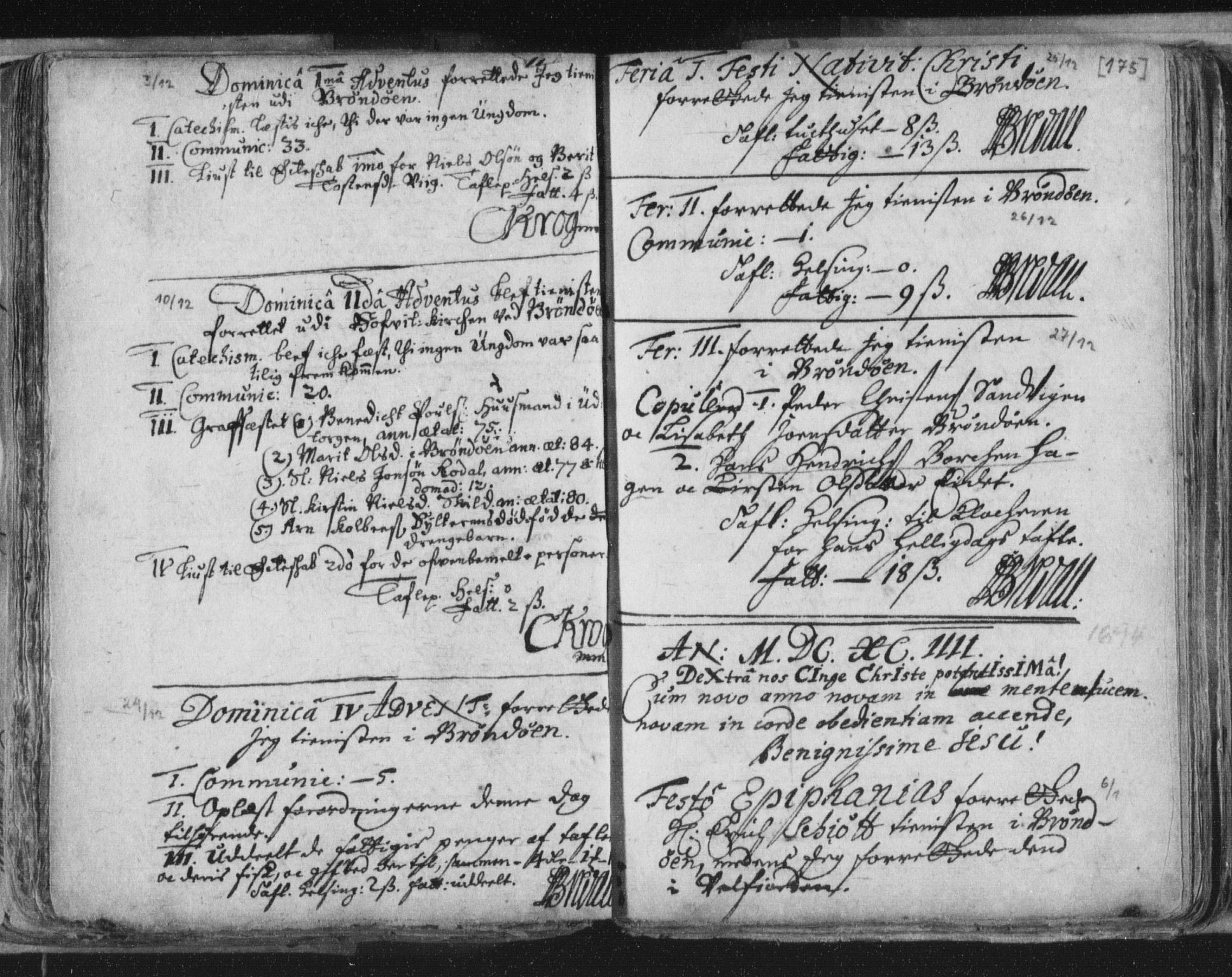 Ministerialprotokoller, klokkerbøker og fødselsregistre - Nordland, SAT/A-1459/813/L0192: Parish register (official) no. 813A02, 1677-1718, p. 175