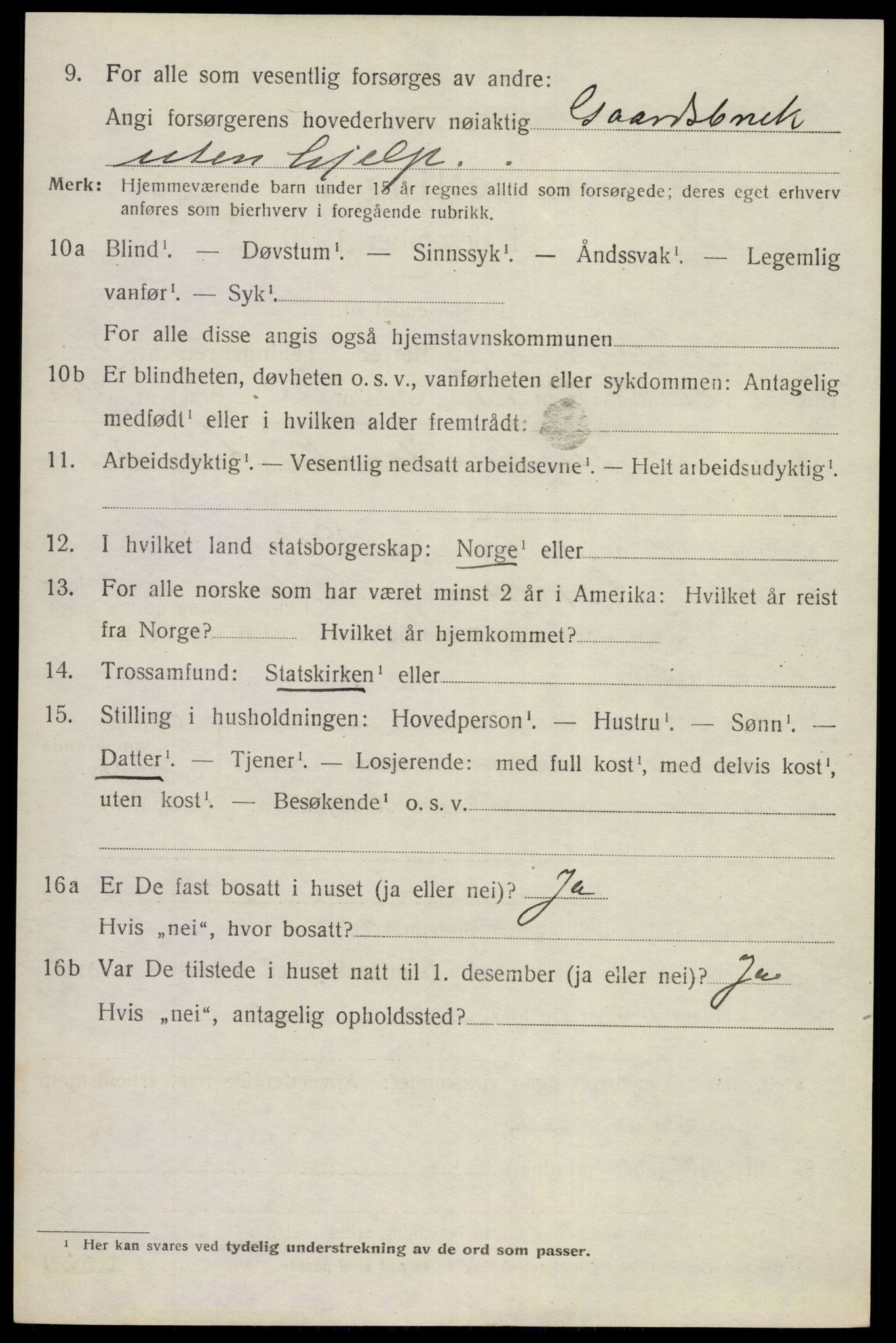 SAKO, 1920 census for Siljan, 1920, p. 1638