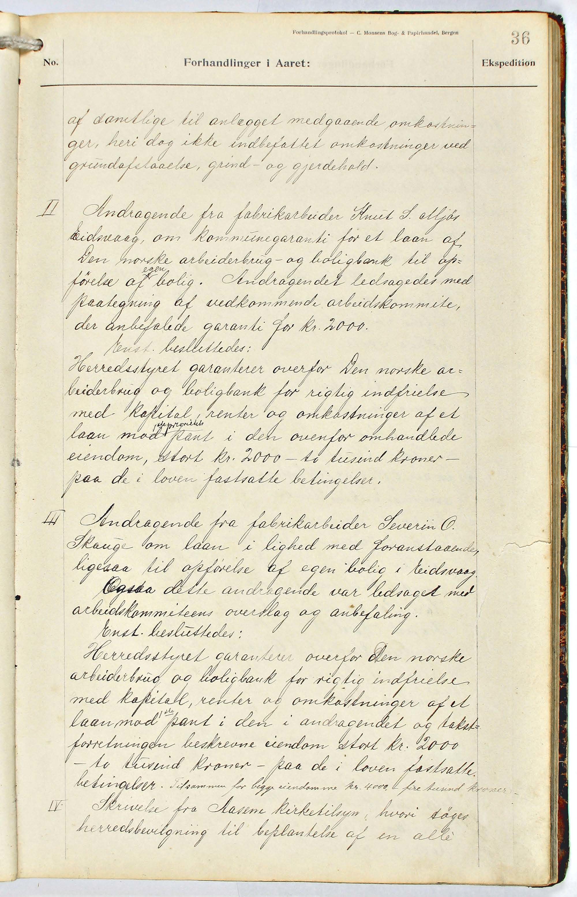 Åsane kommune. Formannskapet, BBA/A-1252/A, 1904-1909, p. 36a