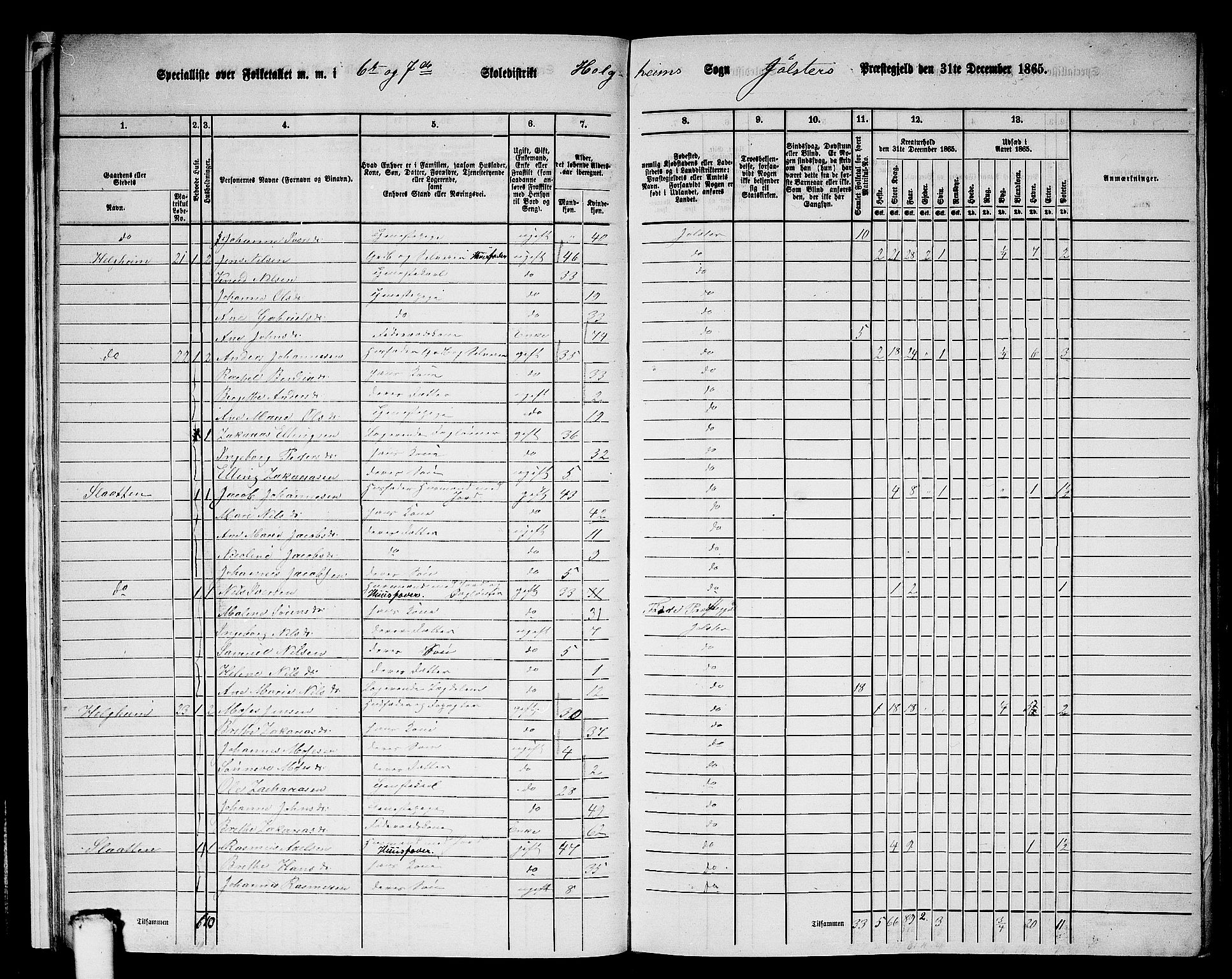 RA, 1865 census for Jølster, 1865, p. 17