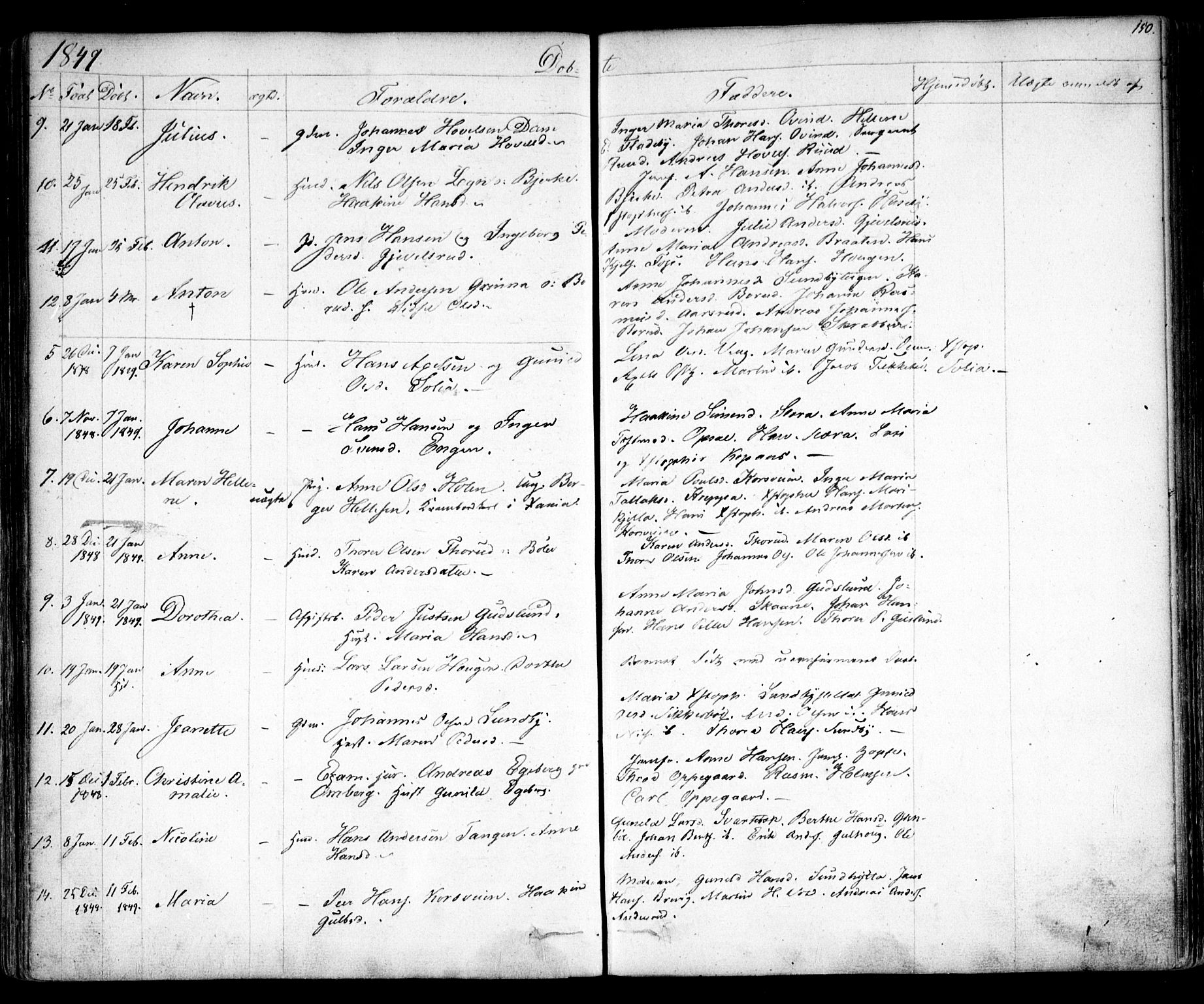 Enebakk prestekontor Kirkebøker, AV/SAO-A-10171c/F/Fa/L0009: Parish register (official) no. I 9, 1832-1861, p. 150