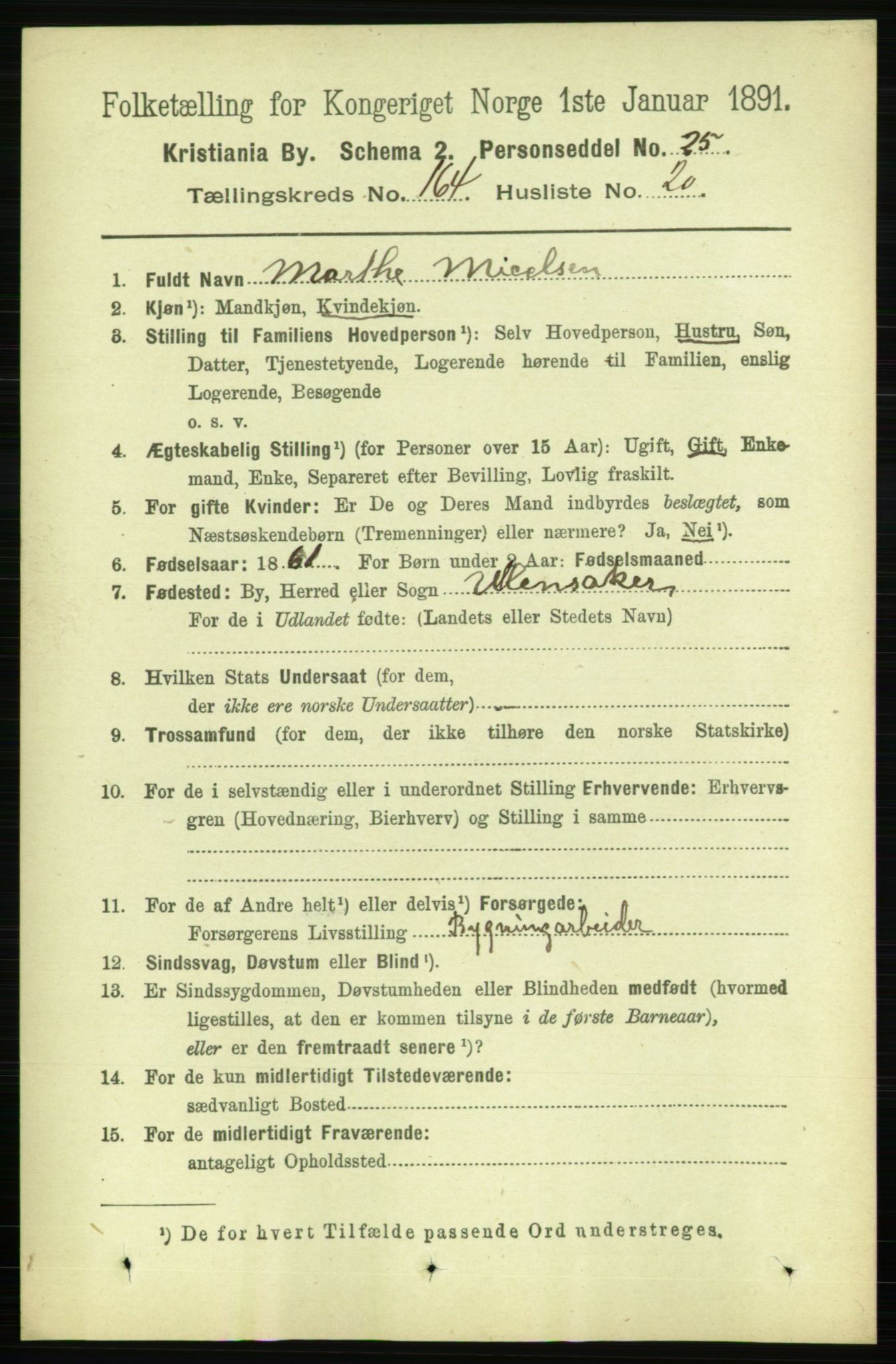 RA, 1891 census for 0301 Kristiania, 1891, p. 94865