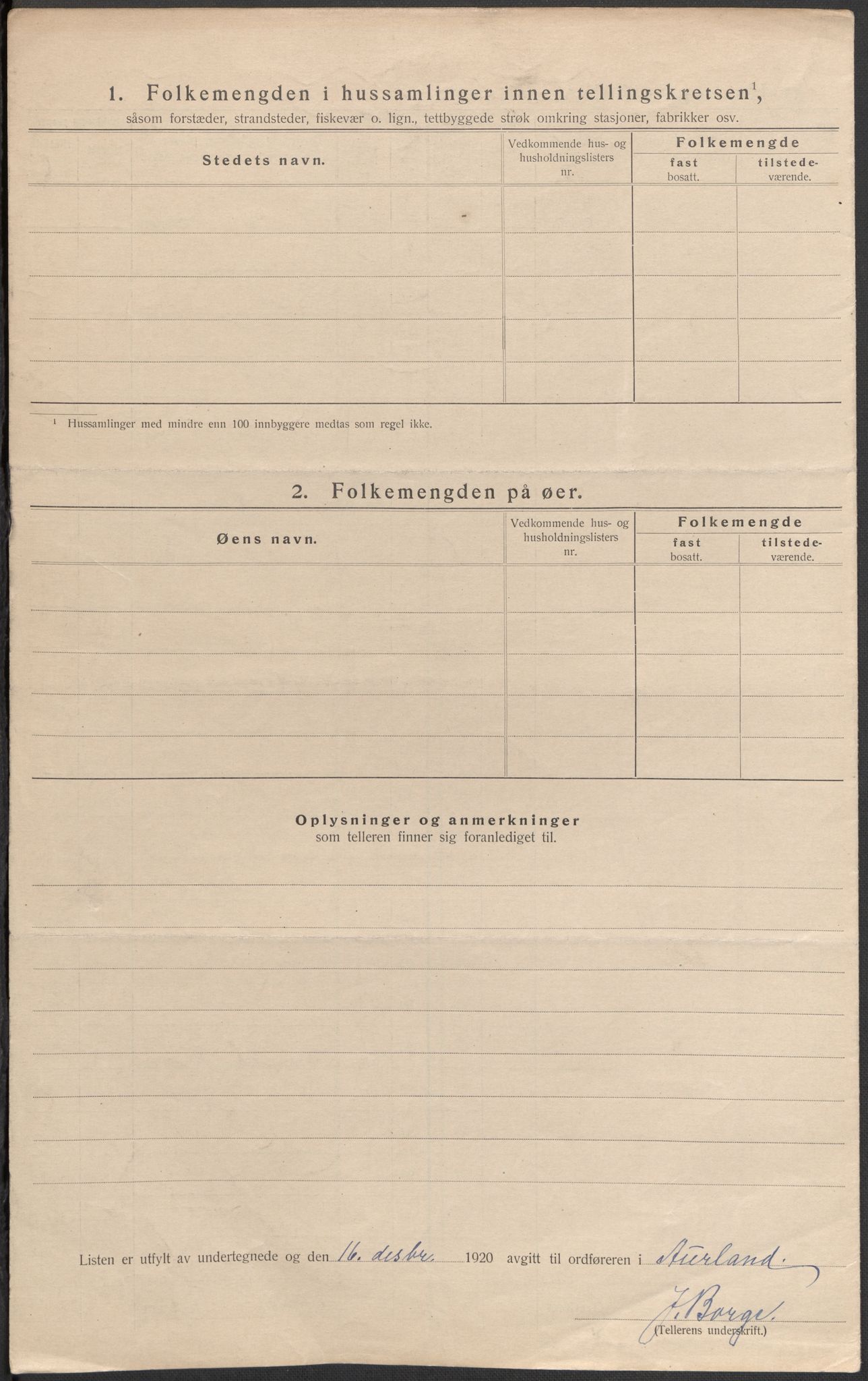 SAB, 1920 census for Aurland, 1920, p. 36