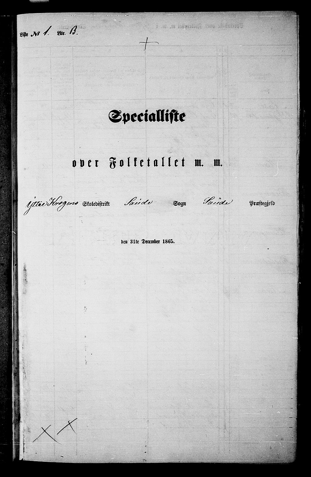 RA, 1865 census for Sauherad, 1865, p. 27