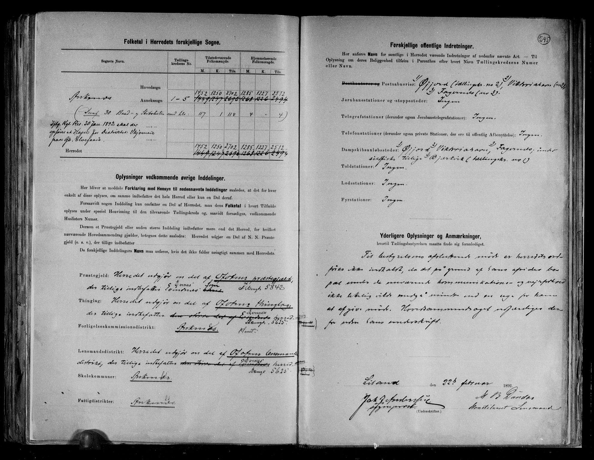 RA, 1891 census for 1855 Ankenes, 1891, p. 3