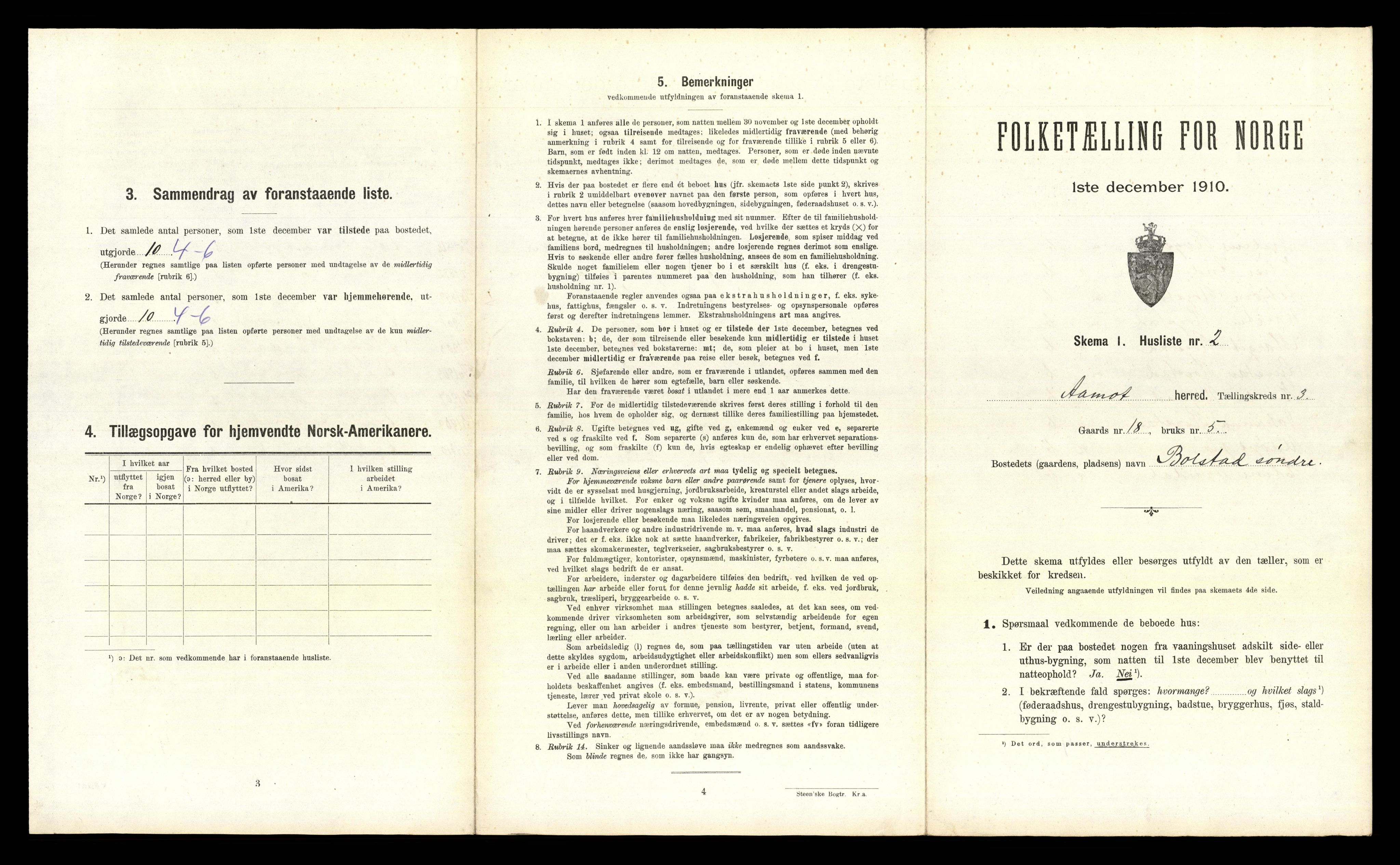 RA, 1910 census for Åmot, 1910, p. 515
