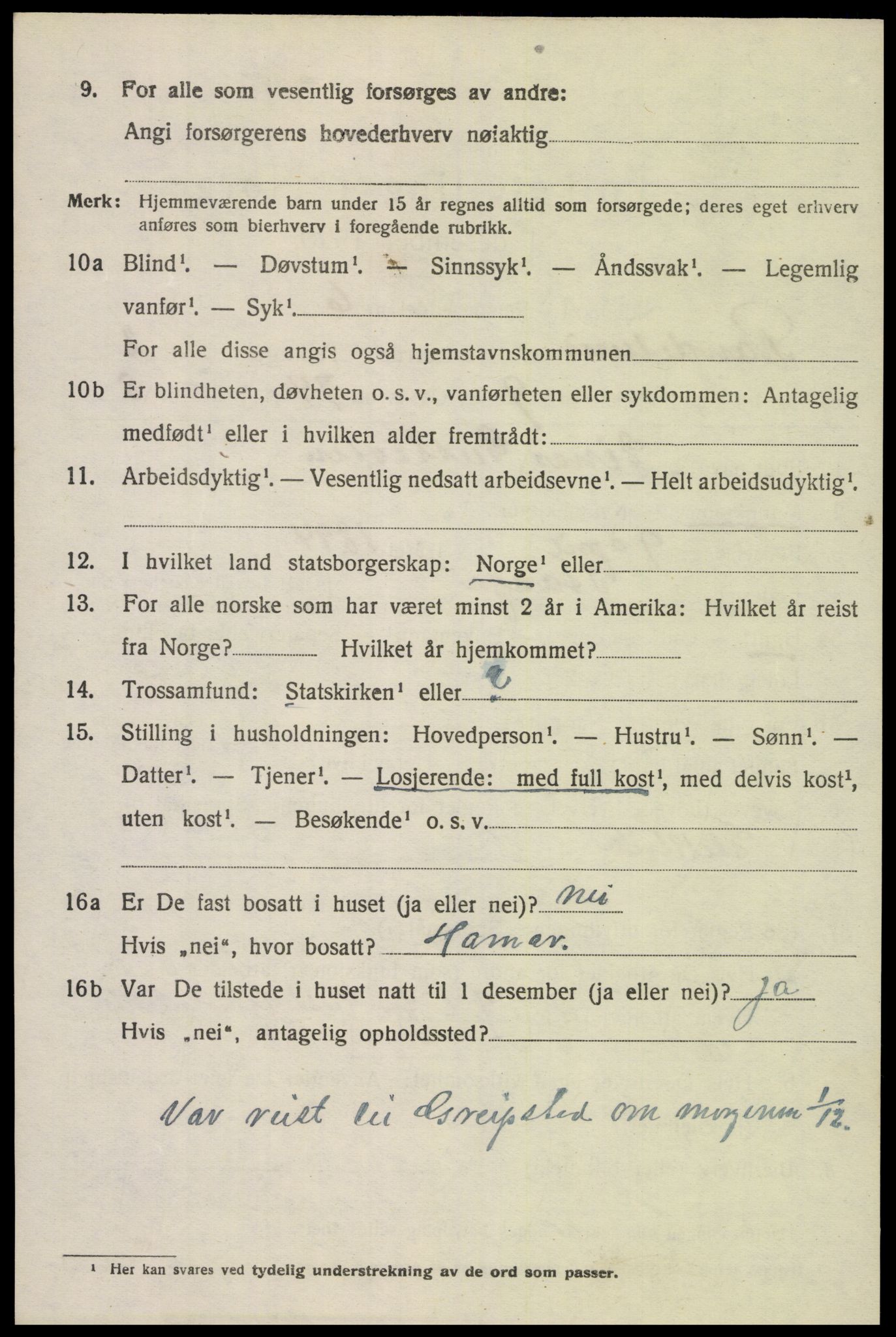 SAK, 1920 census for Randesund, 1920, p. 1173