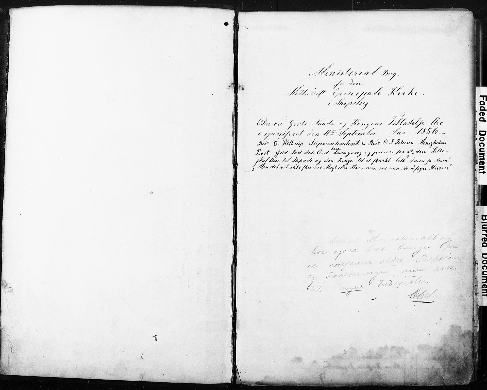 Sarpsborg metodistkirke, SAO/PAO-0233/A/L0001: Dissenter register no. 1, 1856-1875