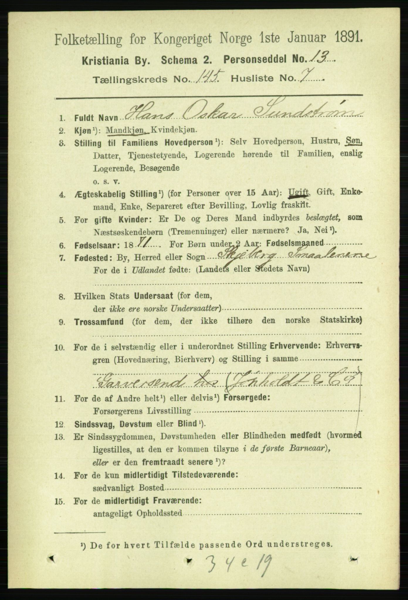 RA, 1891 census for 0301 Kristiania, 1891, p. 79531