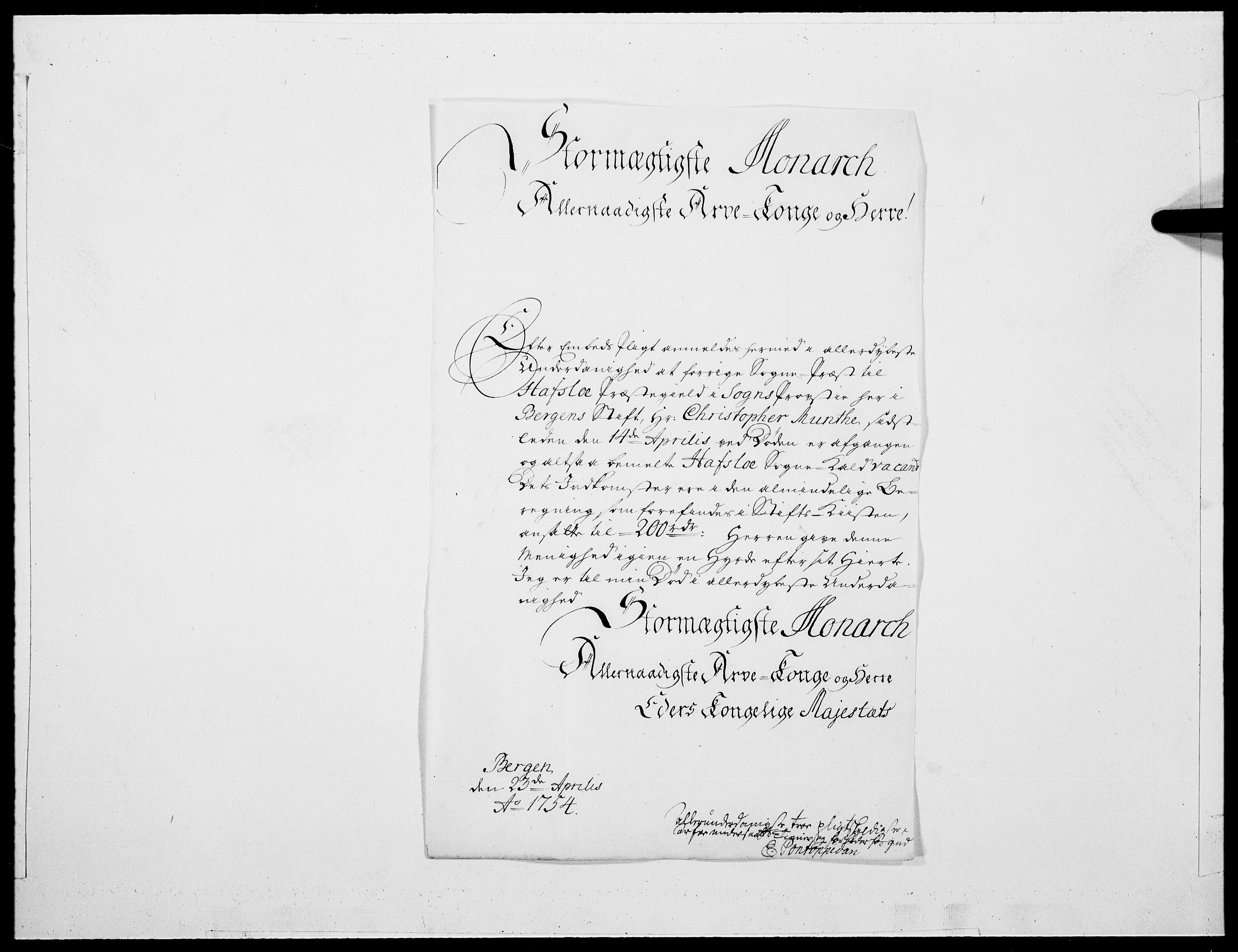 Danske Kanselli 1572-1799, AV/RA-EA-3023/F/Fc/Fcc/Fcca/L0167: Norske innlegg 1572-1799, 1754, p. 27