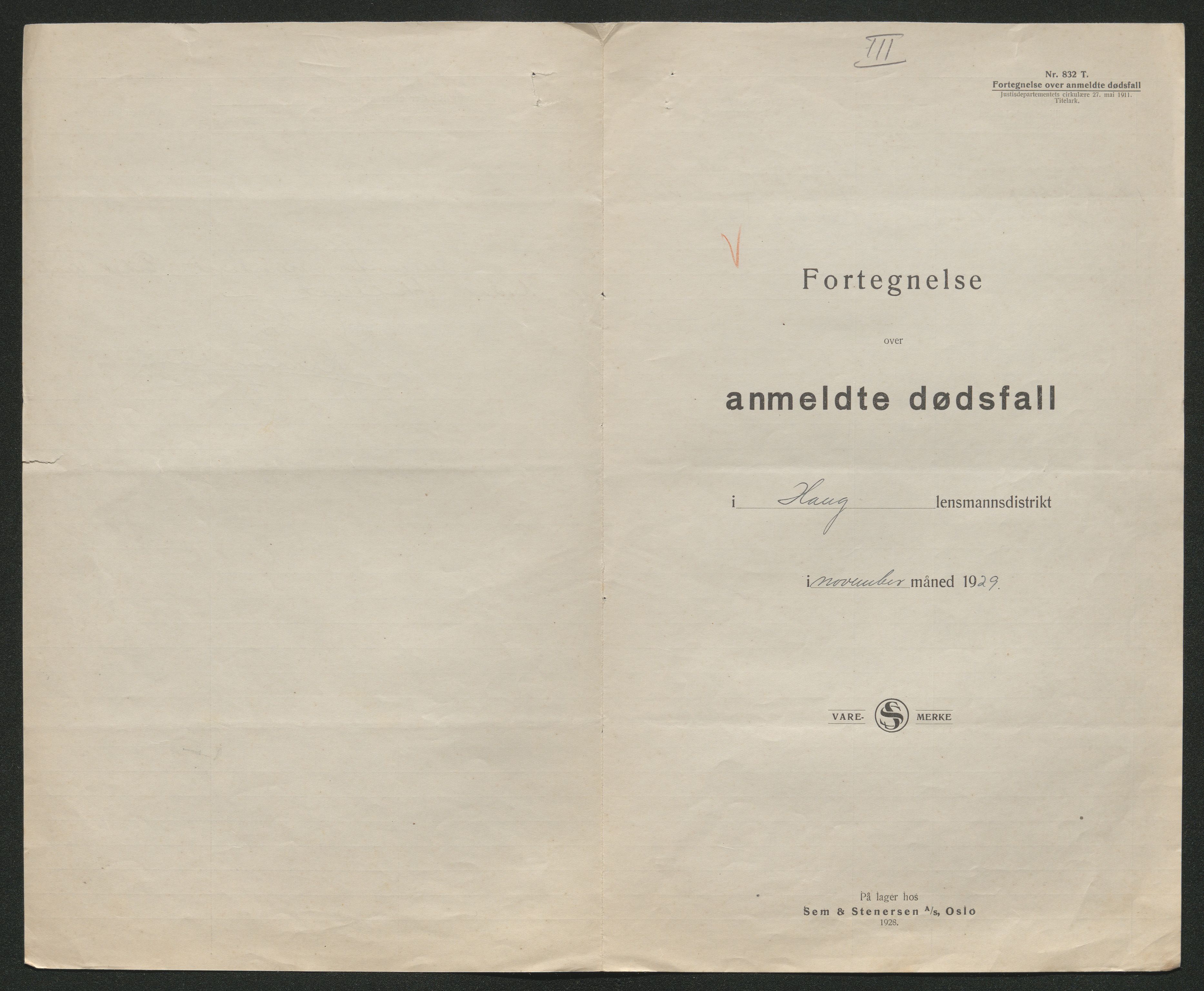 Eiker, Modum og Sigdal sorenskriveri, AV/SAKO-A-123/H/Ha/Hab/L0045: Dødsfallsmeldinger, 1928-1929, p. 1113