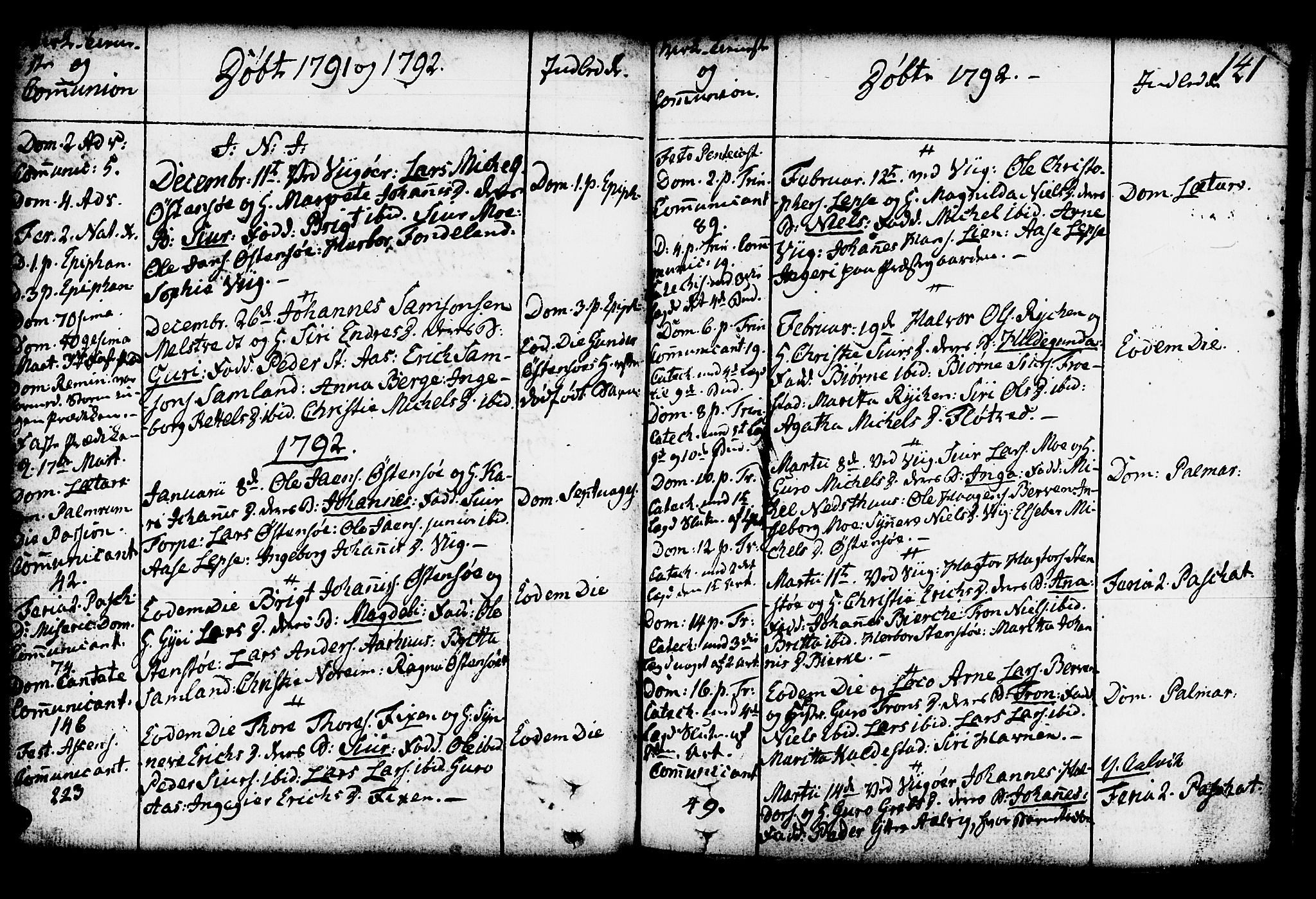 Kvam sokneprestembete, AV/SAB-A-76201/H/Haa: Parish register (official) no. A 4, 1743-1795, p. 141