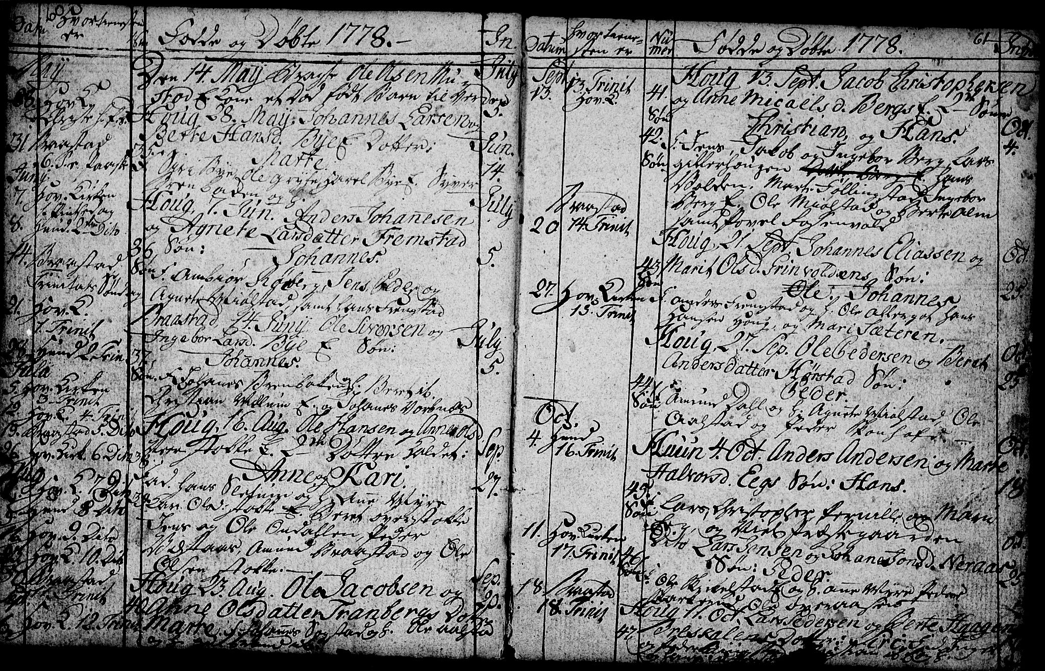 Vardal prestekontor, SAH/PREST-100/H/Ha/Hab/L0001: Parish register (copy) no. 1, 1771-1790, p. 60-61