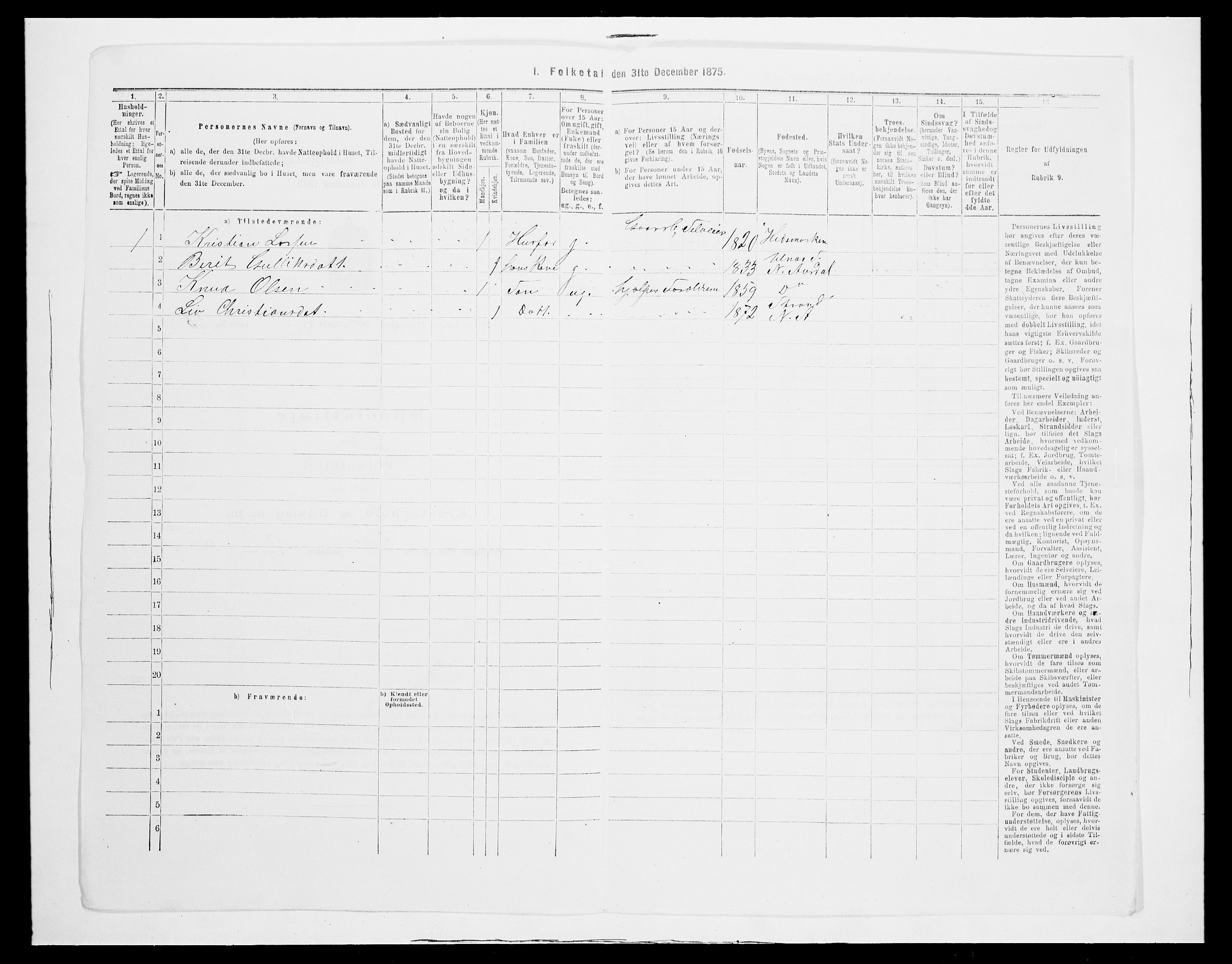 SAH, 1875 census for 0542P Nord-Aurdal, 1875, p. 897