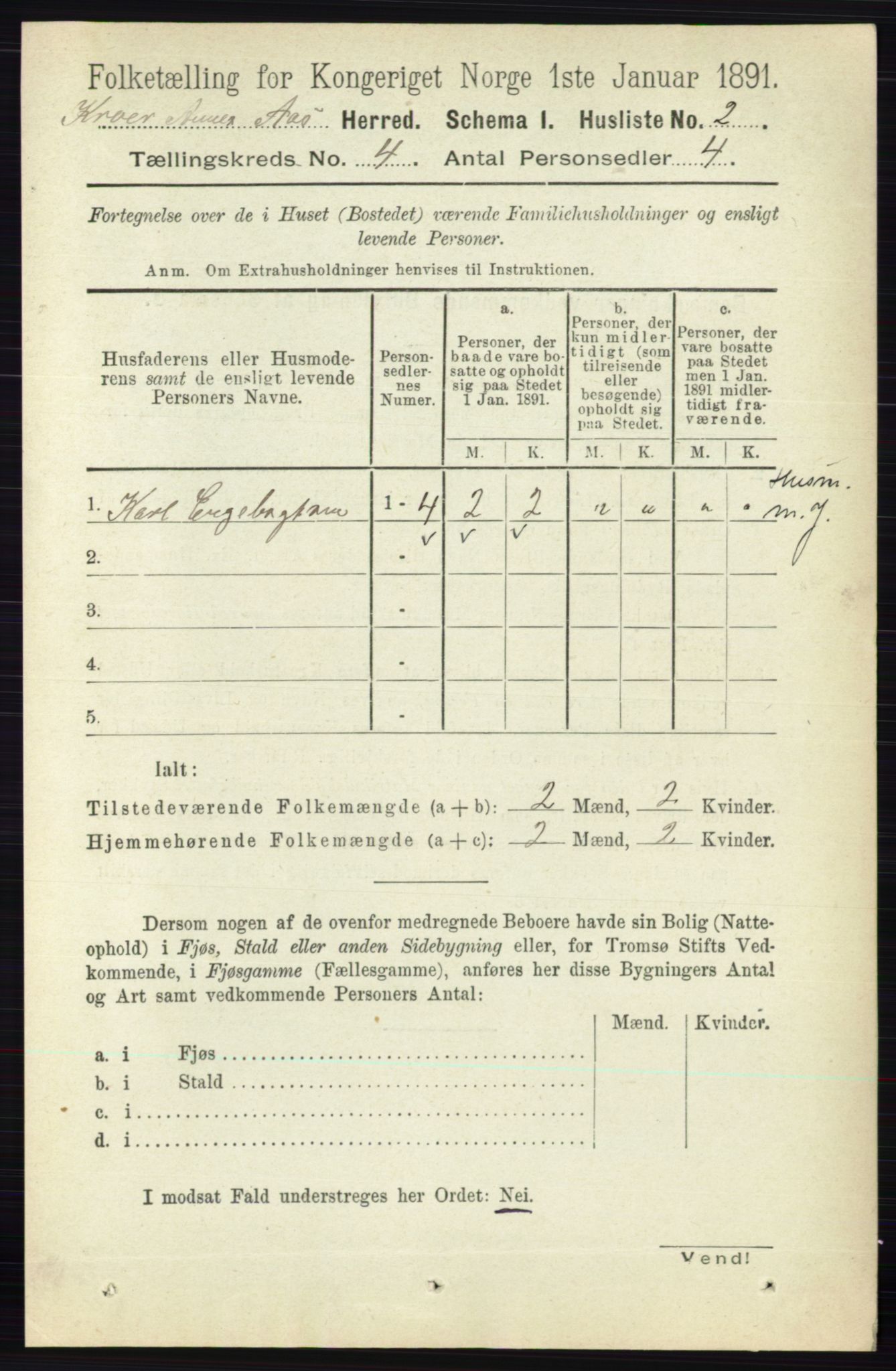 RA, 1891 census for 0214 Ås, 1891, p. 2984