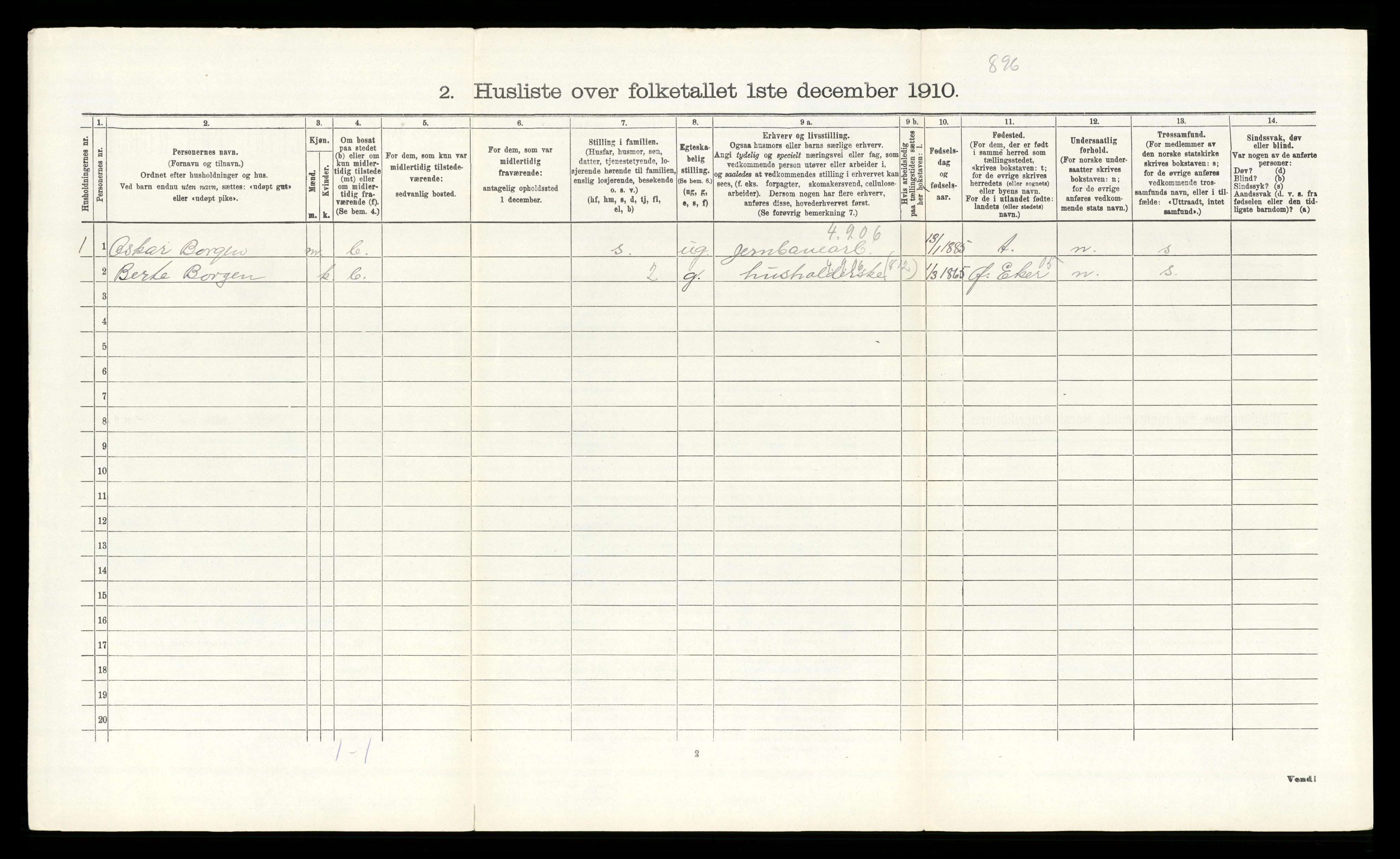 RA, 1910 census for Modum, 1910, p. 549