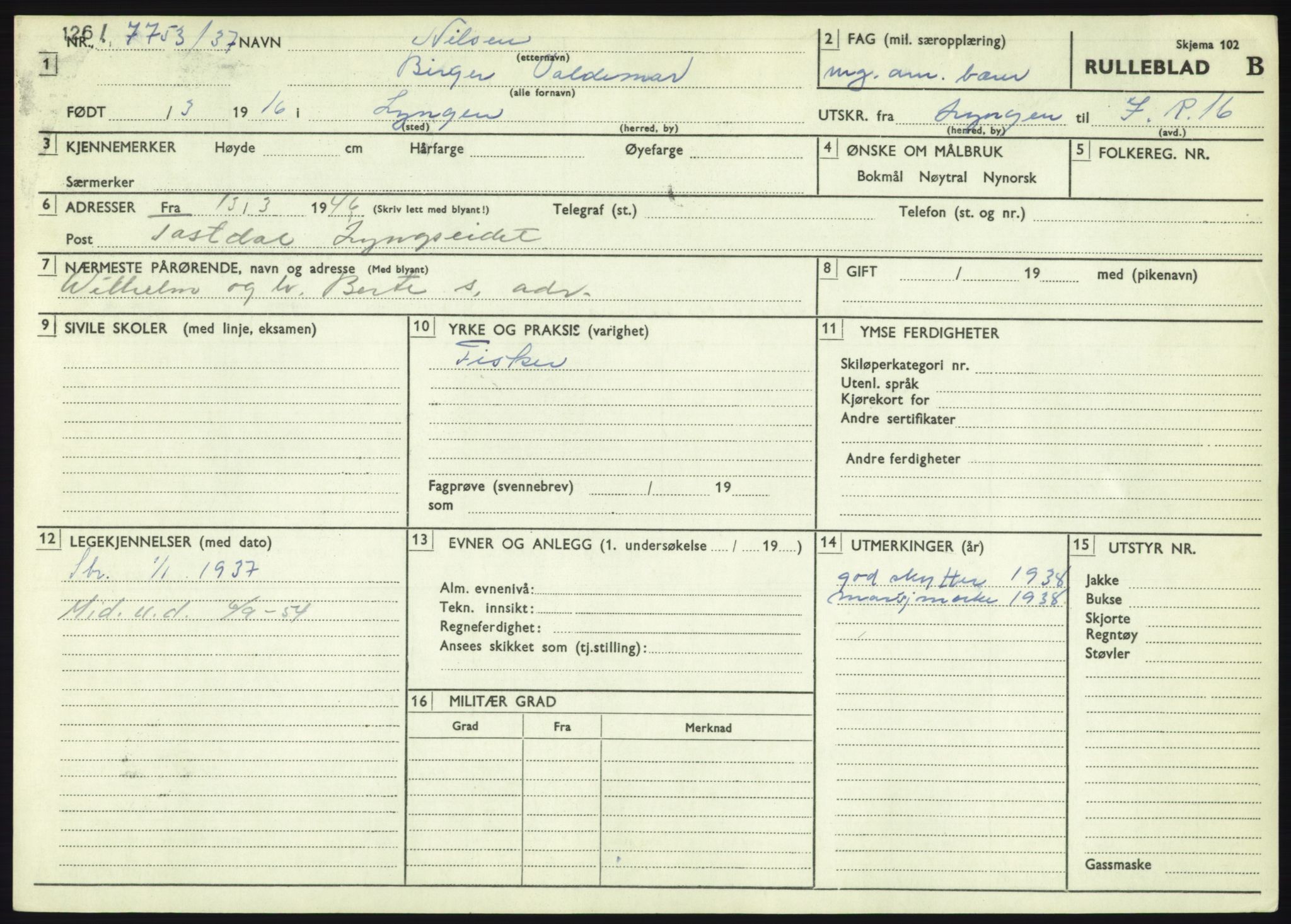 Forsvaret, Troms infanteriregiment nr. 16, AV/RA-RAFA-3146/P/Pa/L0021: Rulleblad for regimentets menige mannskaper, årsklasse 1937, 1937, p. 841