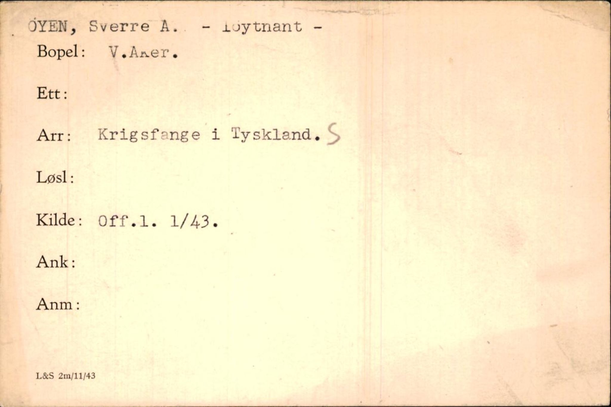 Forsvaret, Forsvarets krigshistoriske avdeling, AV/RA-RAFA-2017/Y/Yf/L0200: II-C-11-2102  -  Norske krigsfanger i Tyskland, 1940-1945, p. 1168