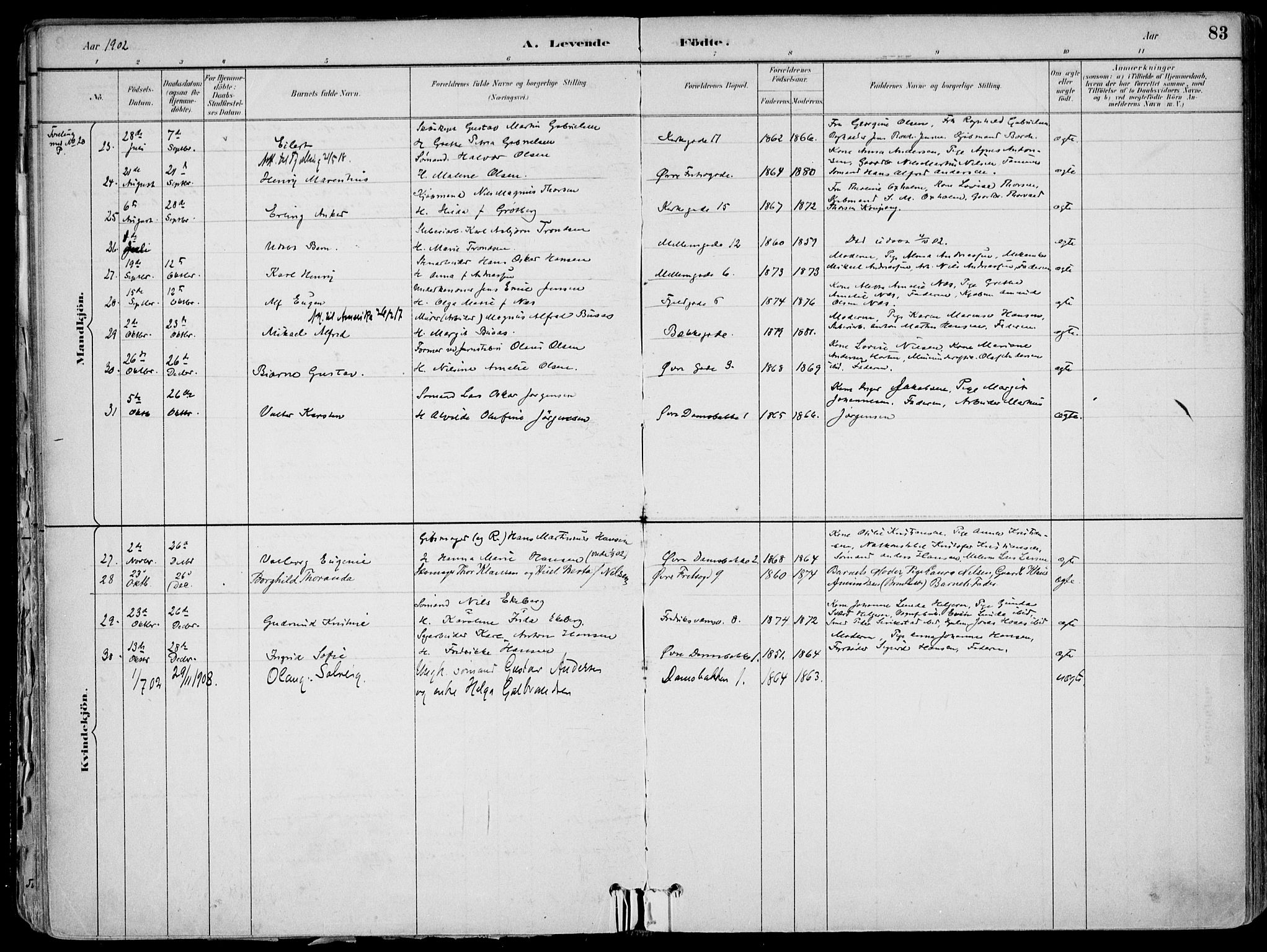 Larvik kirkebøker, AV/SAKO-A-352/F/Fb/L0004: Parish register (official) no. II 4, 1884-1902, p. 83