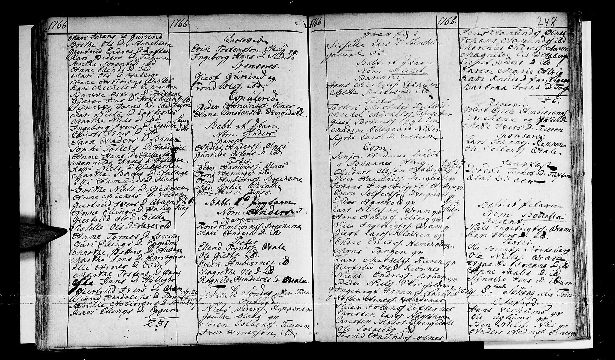 Sogndal sokneprestembete, AV/SAB-A-81301/H/Haa/Haaa/L0003: Parish register (official) no. A 3, 1747-1768, p. 248