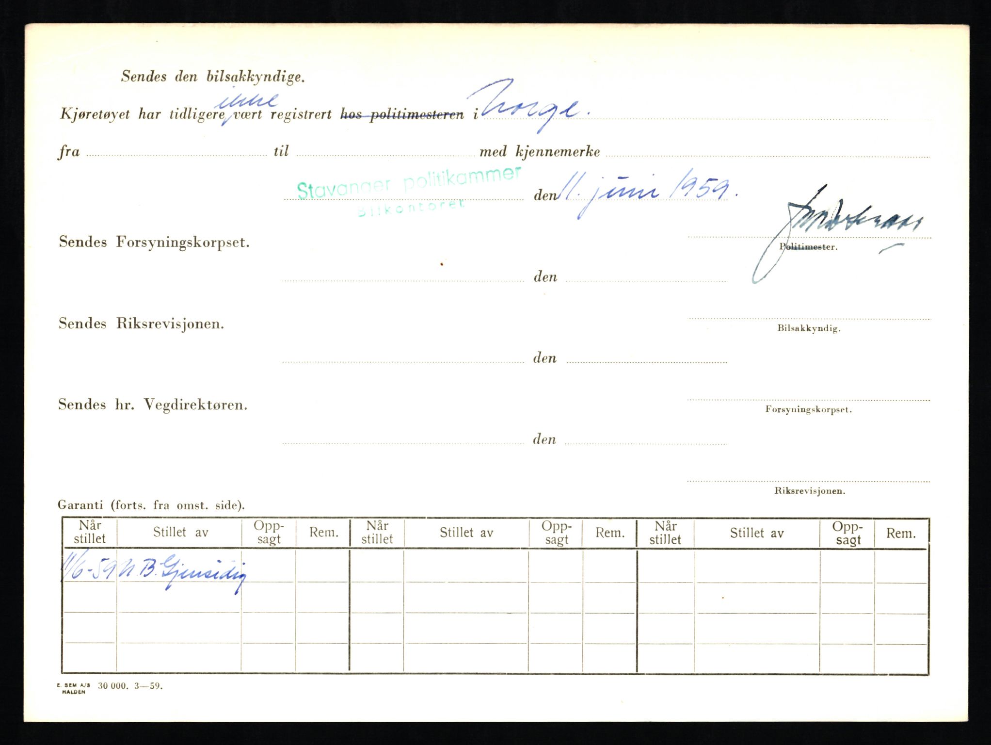 Stavanger trafikkstasjon, SAST/A-101942/0/F/L0016: L-5950 - L-6499, 1930-1971, p. 1416